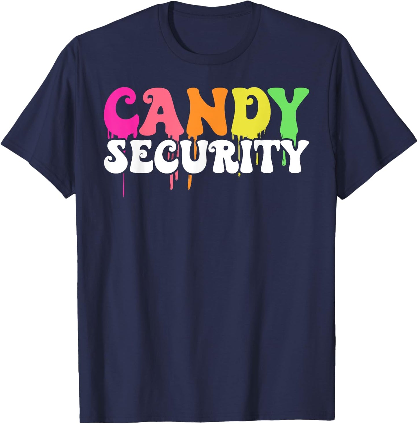 Funny Candy Security Halloween Costume Parents T-Shirt - T-Shirt | Navy