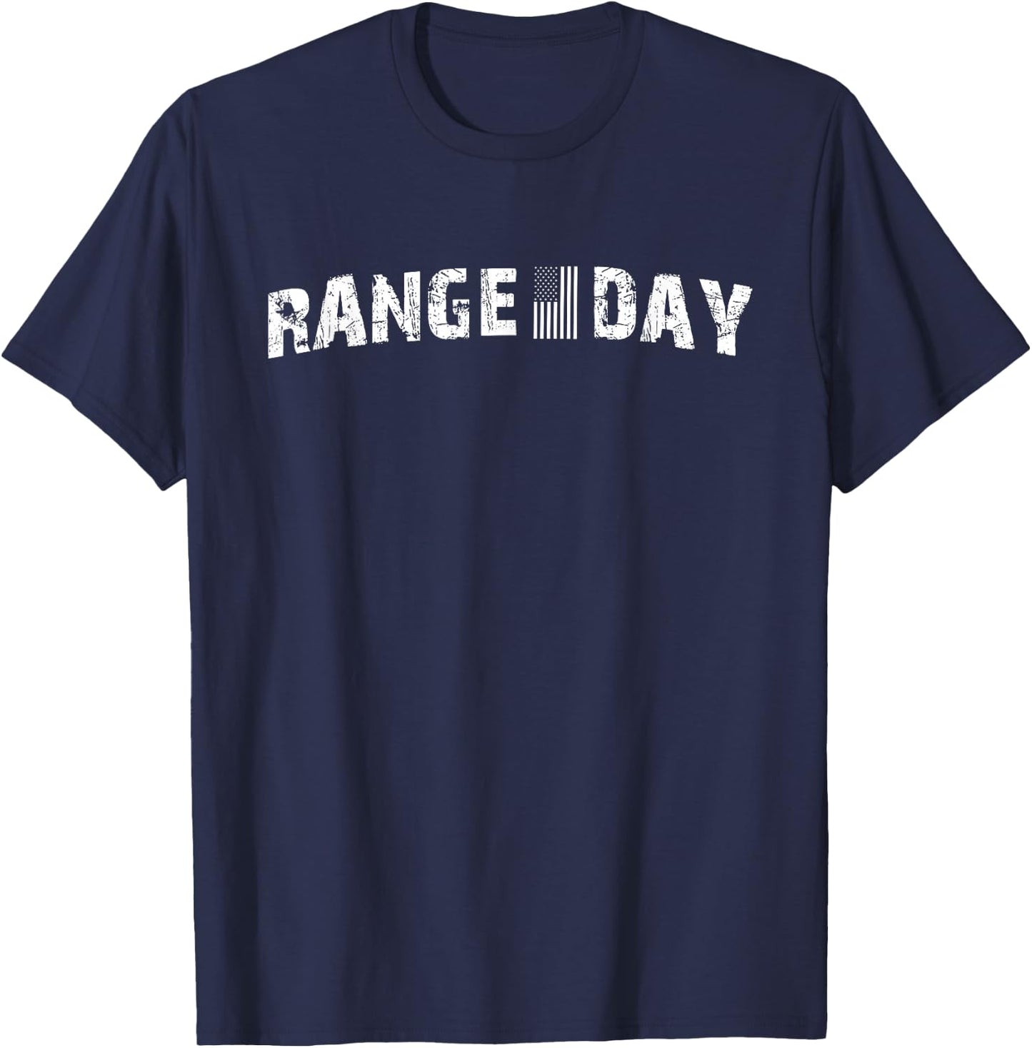 Range Day American Flag Patriotic Shooting Range T-Shirt - T-Shirt | Navy