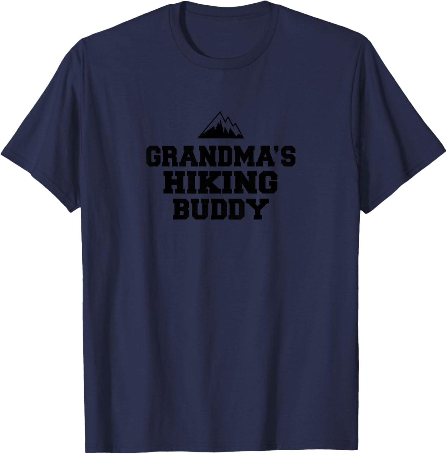 Kids Grandma's Hiking Buddy Grandson Granddaughter T-Shirt - T-Shirt | Navy