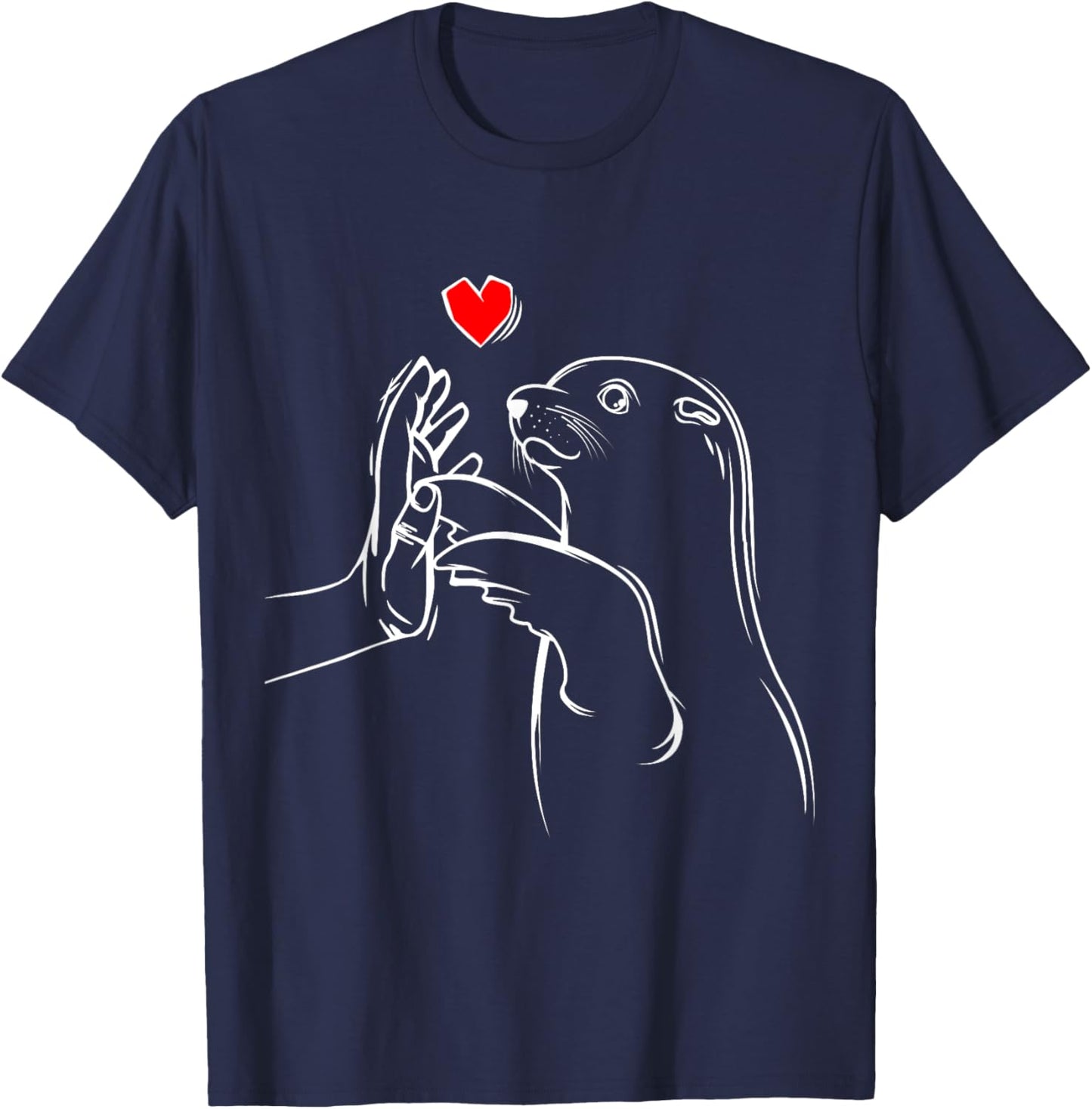 Seal Sea Lion Seal Children Women Girls T-Shirt - T-Shirt | Navy