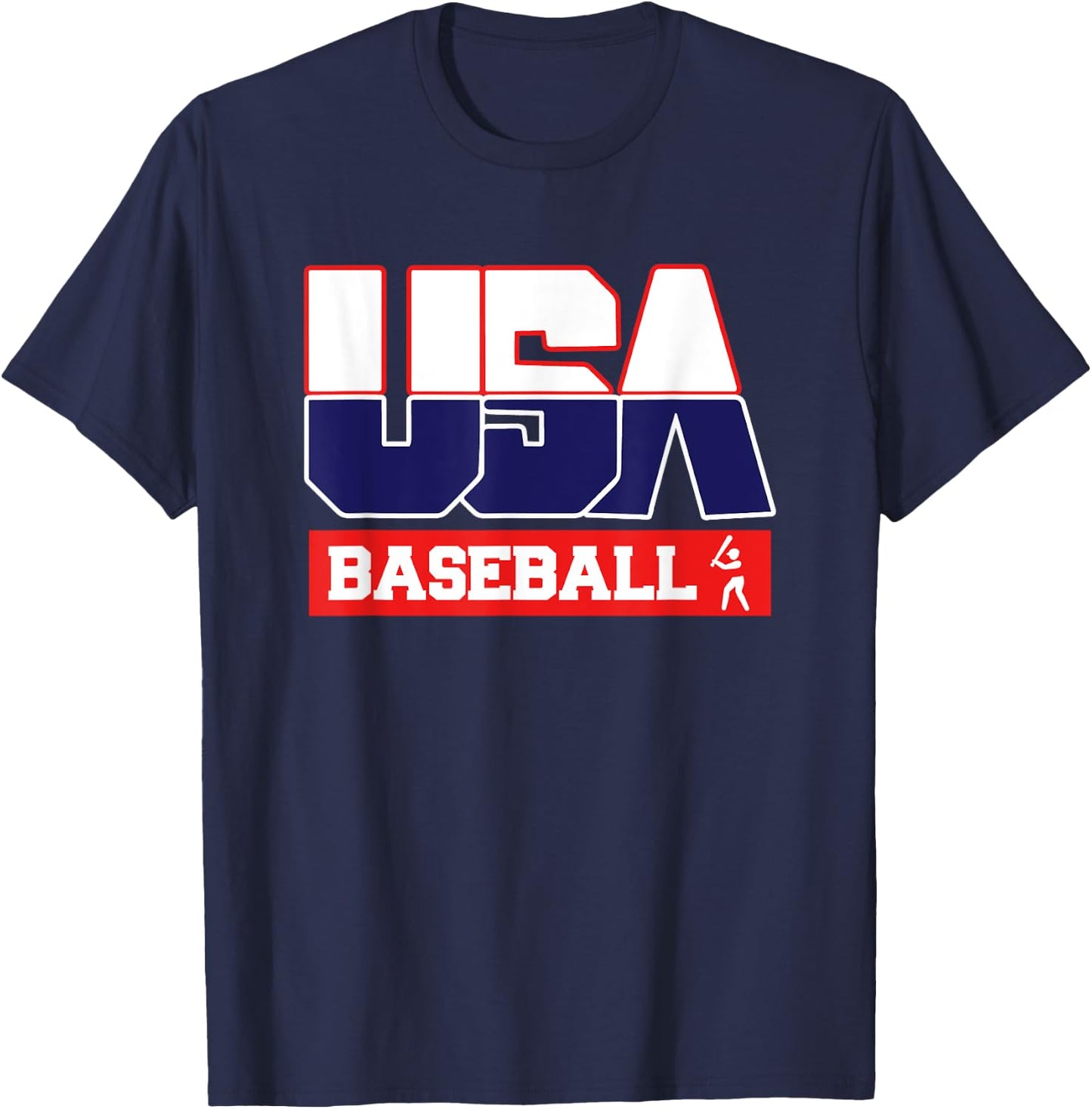 USA Team Baseball - men & women American sports T-Shirt - T-Shirt | Navy