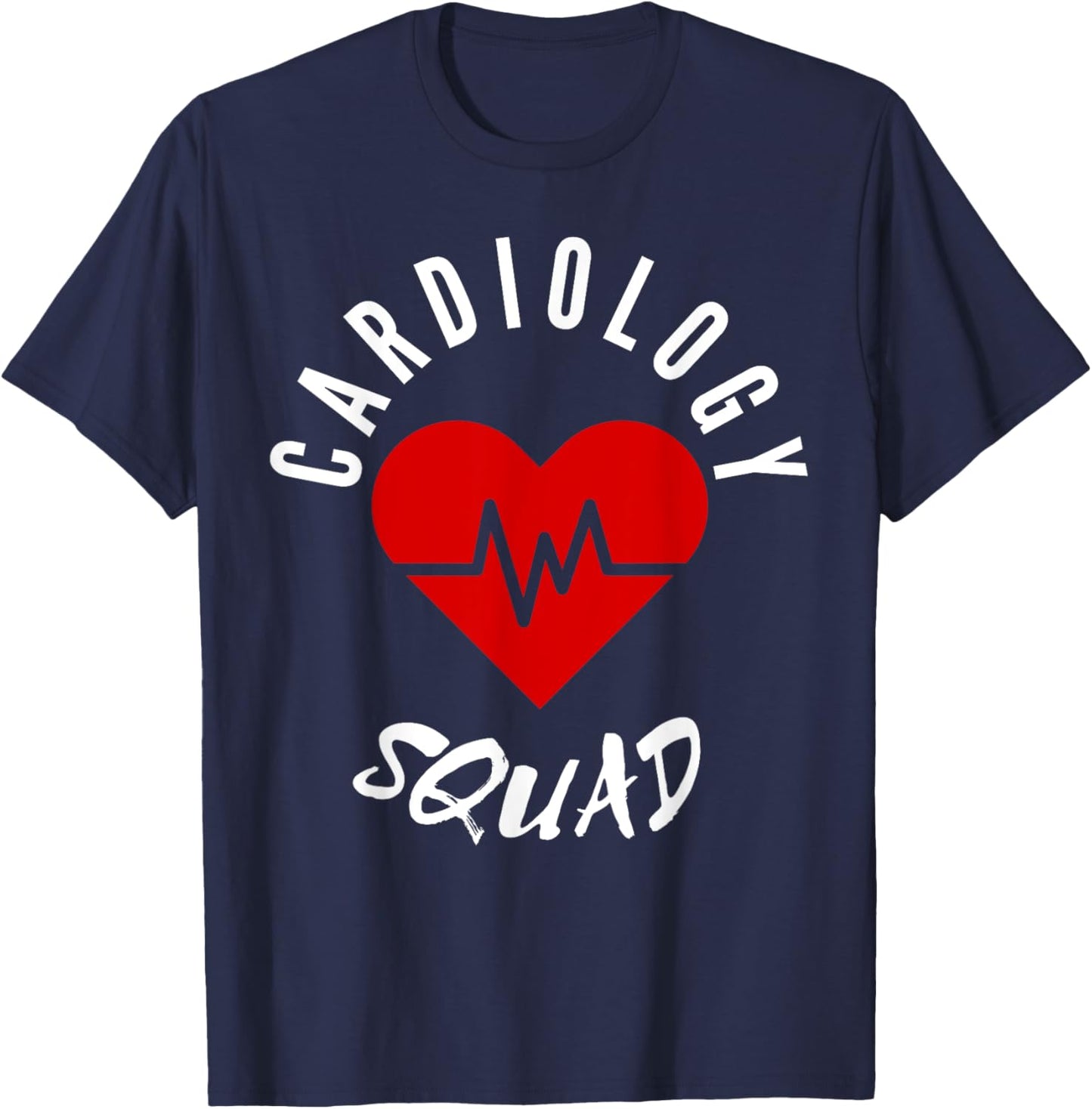 Cardiology Squad Cardiologist Heart Cute Nurse Doctor Funny T-Shirt - T-Shirt | Navy