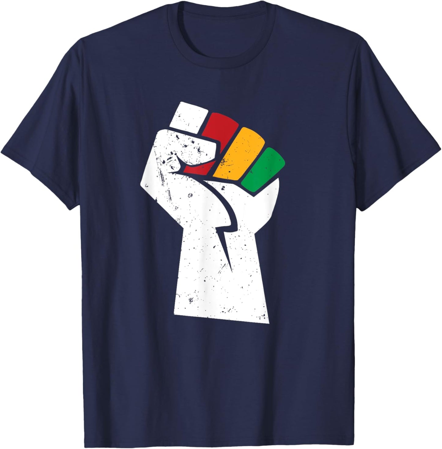 Juneteenth Black Fist Juneteenth T-Shirt - T-Shirt | Navy