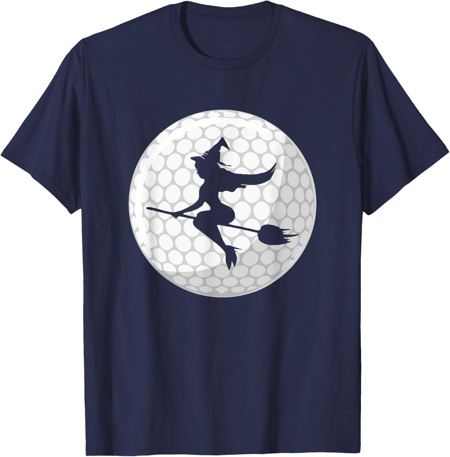 Halloween Witch Golf Player T-Shirt - T-Shirt | Navy