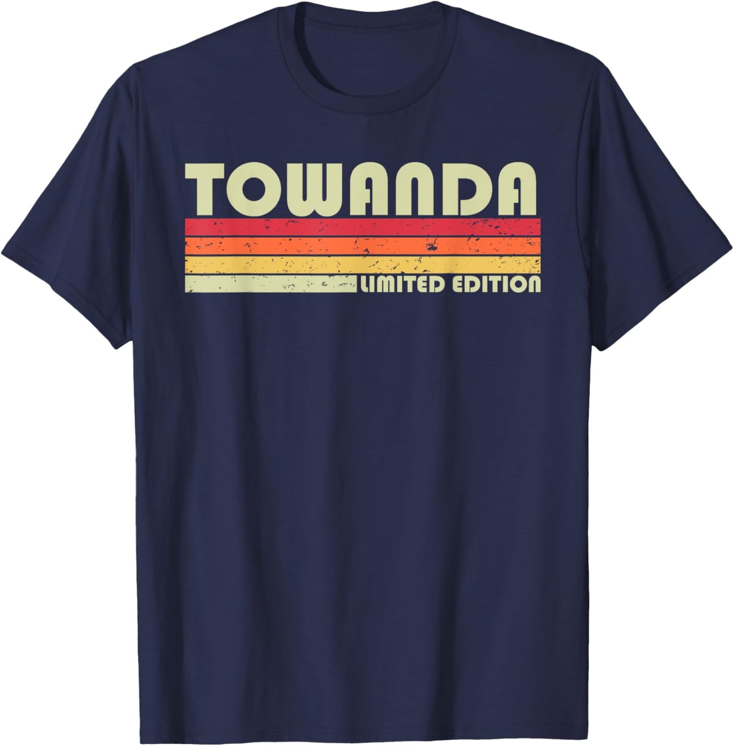 TOWANDA Name Personalized Retro Vintage 80s 90s Birthday T-Shirt - T-Shirt | Navy