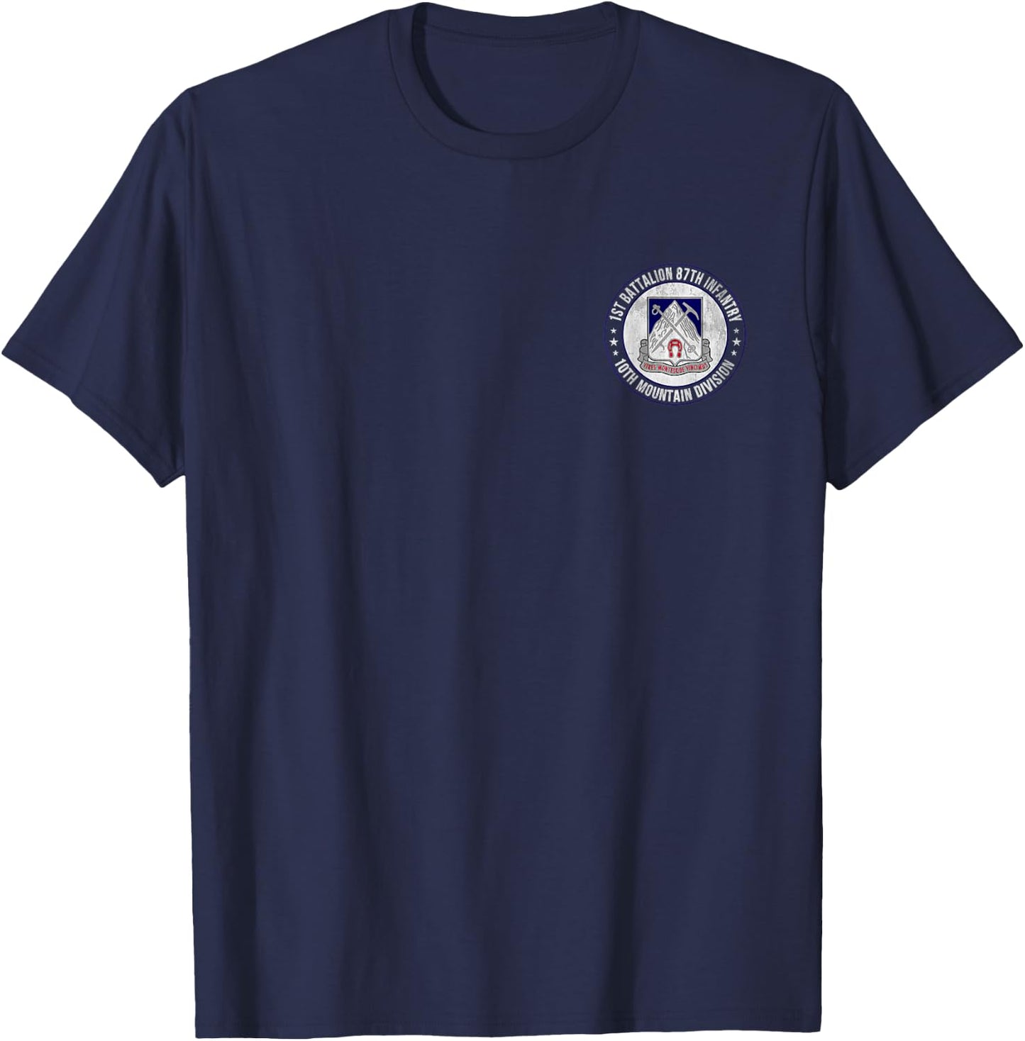 1st Battalion 87th Infantry 10th Mountain Division Veteran T-Shirt - T-Shirt | Navy