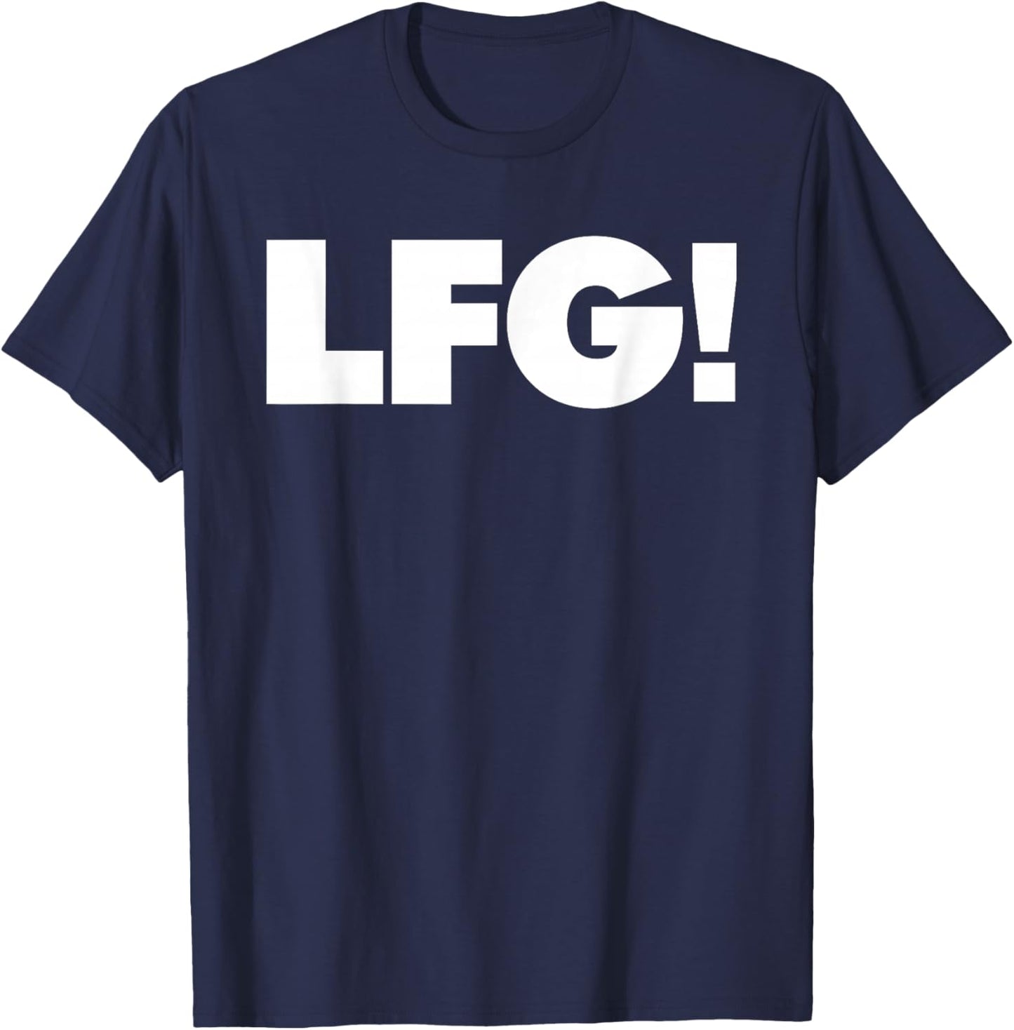 Miftees LFG -Adults Black Small Classic Fit Short Sleeve Sports Team Support T-Shirt - T-Shirt | Navy