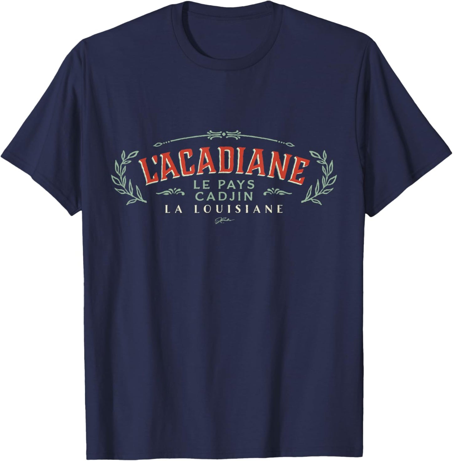 JCombs: Acadiana, Cajun Country, Louisiana, Retro T-Shirt - T-Shirt | Navy