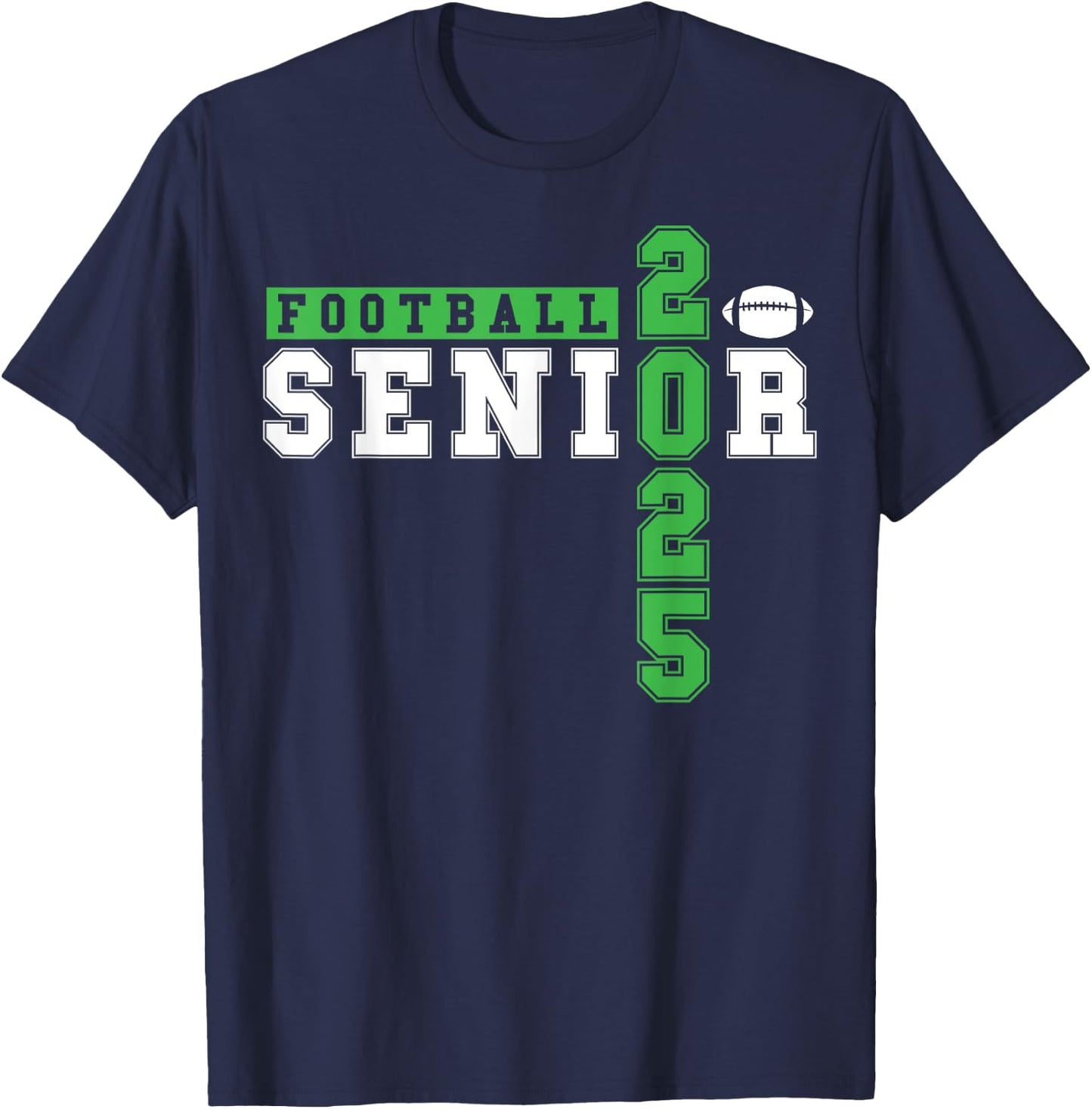 Football Senior Night Football Senior 2025 Graduation 23 T-Shirt - T-Shirt | Navy