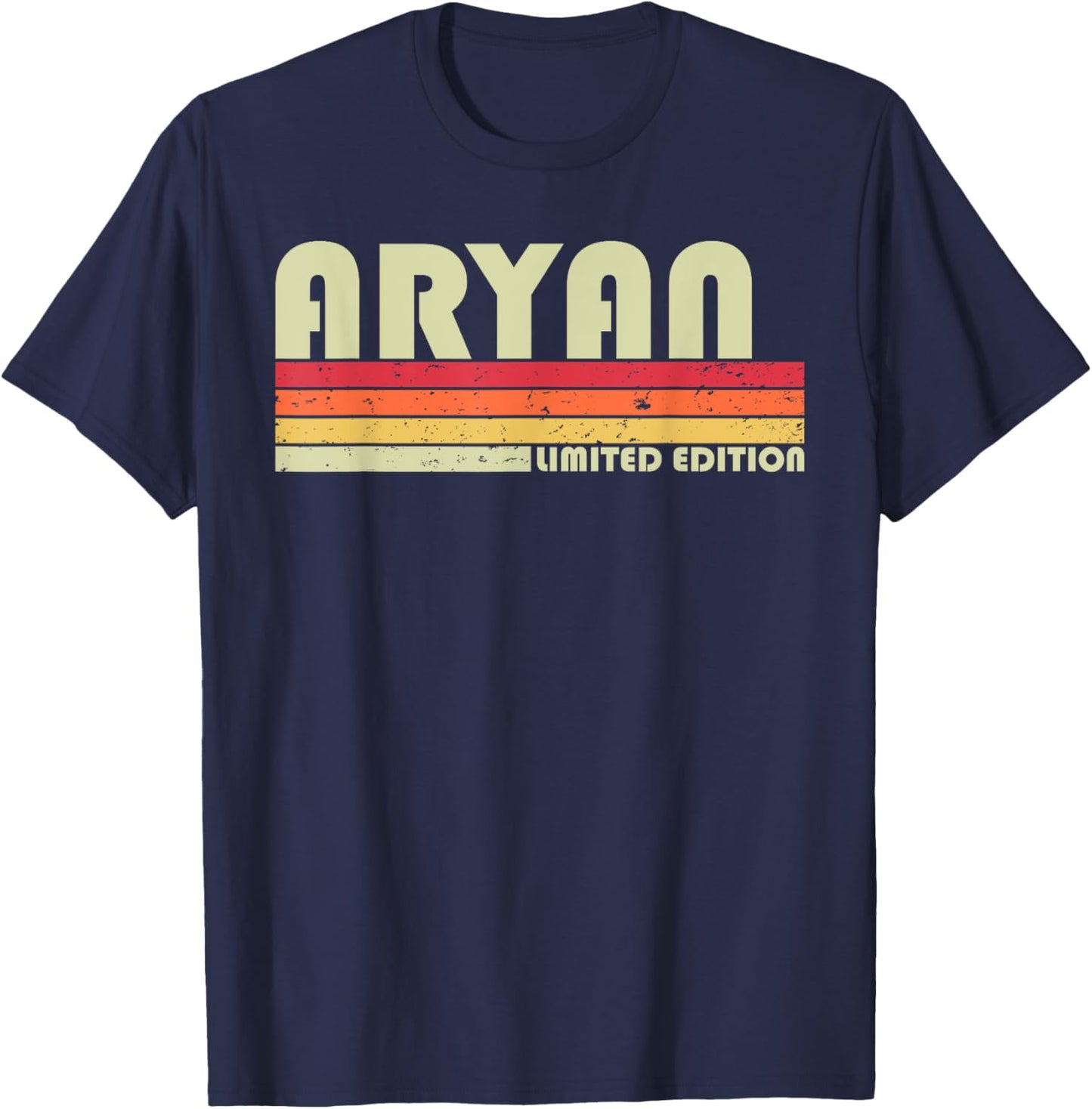ARYAN Gift Name Personalized Funny Retro Vintage Birthday T-Shirt - T-Shirt | Navy