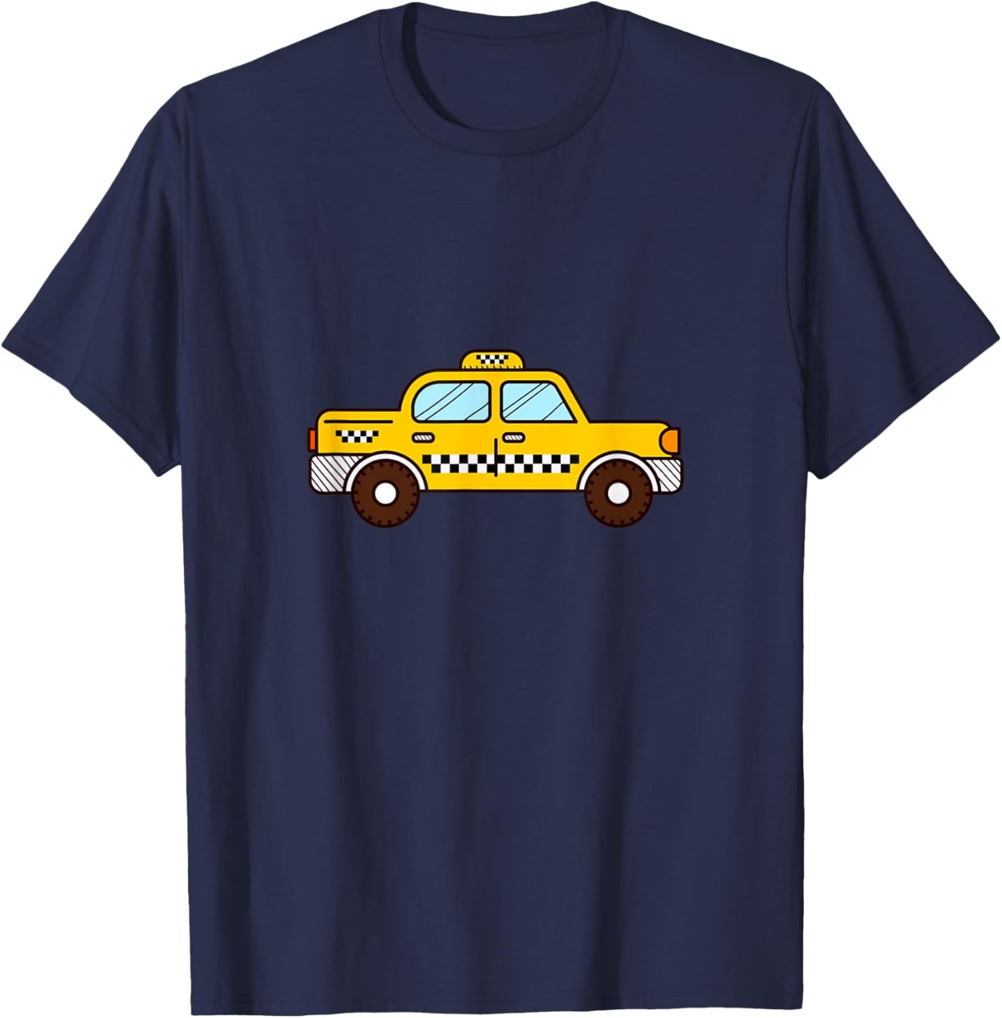 Cool The NYC Yellow Taxi Cartoon Illustration Graphic Funny T-Shirt - T-Shirt | Navy