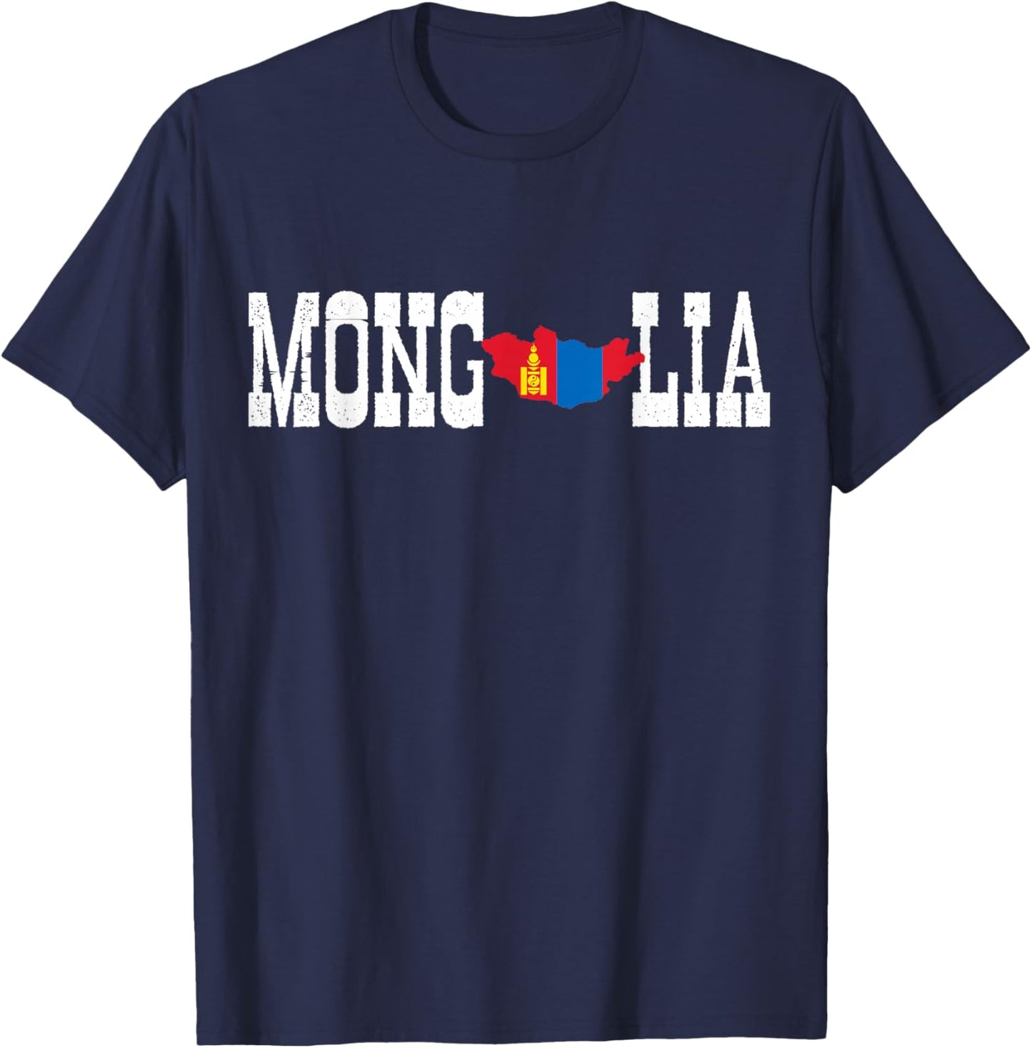 Mongol Shirt for Love Mongolia Flag Mongolian T-Shirt - T-Shirt | Navy