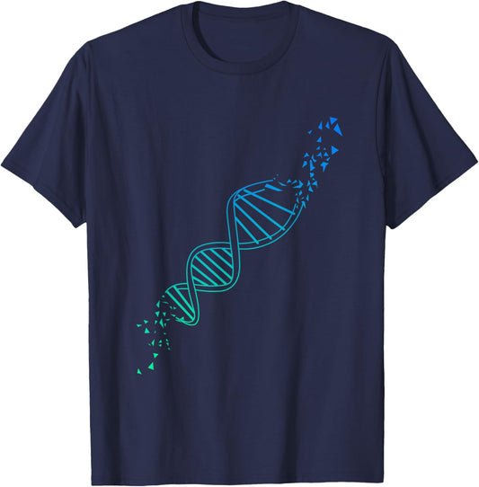 DNA Double Helix Biology Laboratory T-Shirt - T-Shirt | Navy