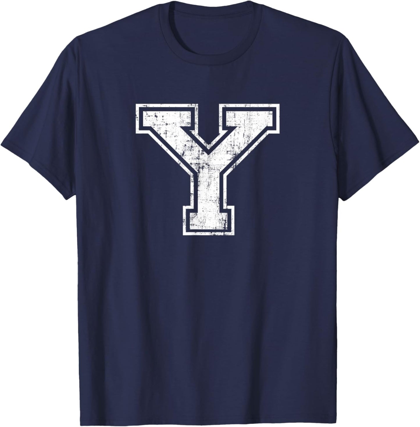 Letter Y Uppercase Alphabet Initial School College Varsity T-Shirt - T-Shirt | Navy