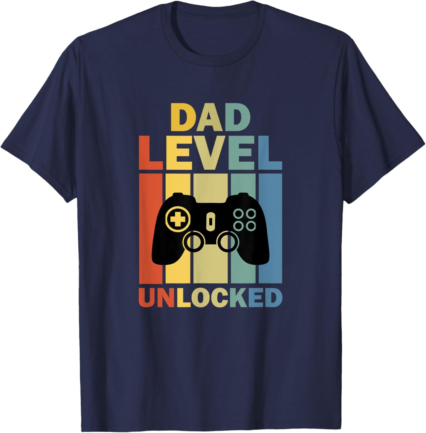 Pregnancy Announcement Dad Level Unlocked Soon To Be Father T-Shirt - T-Shirt | Navy
