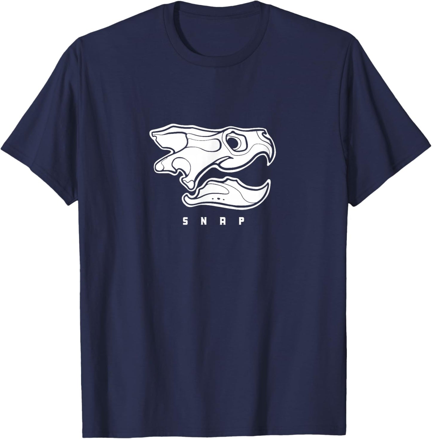 Common snapping turtle skull, side view. For reptiles lovers T-Shirt - T-Shirt | Navy