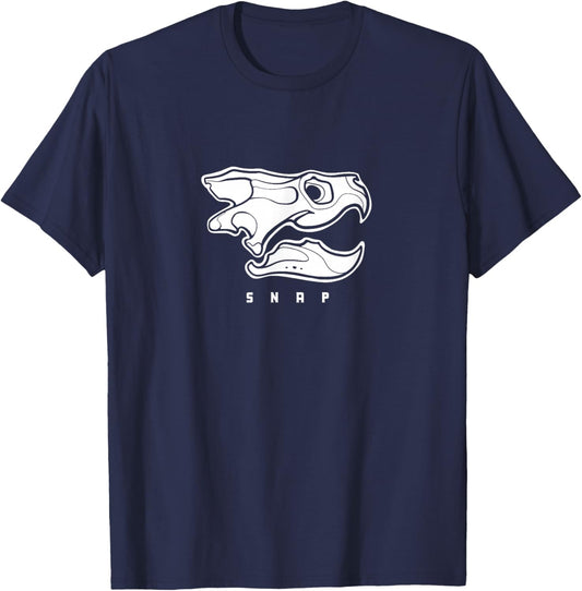 Common snapping turtle skull, side view. For reptiles lovers T-Shirt - T-Shirt | Navy
