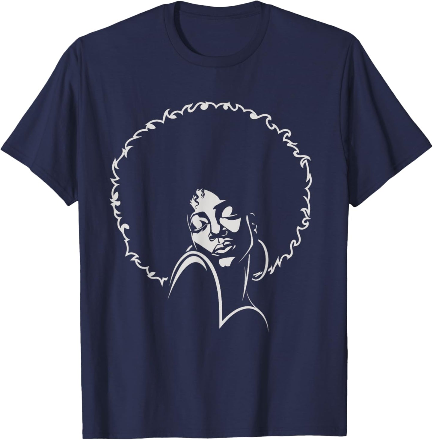 Afro American Women Melanin Queen African American Women T-Shirt - T-Shirt | Navy