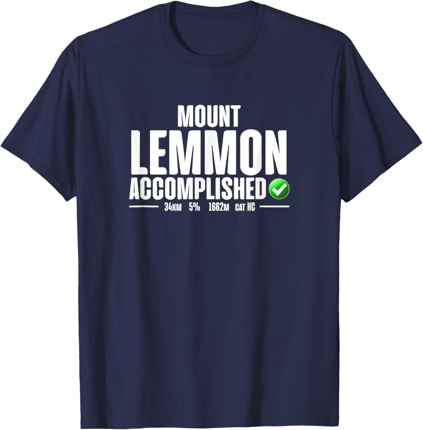 Mount Lemmon Accomplished Cycling Arizona T-Shirt - T-Shirt | Navy