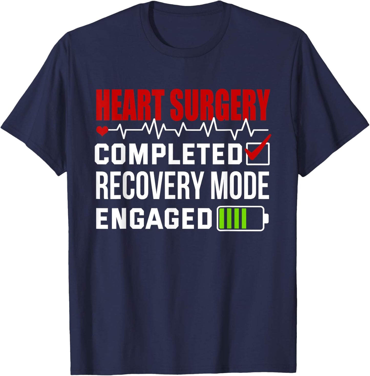 Open Heart Surgery Bypass Survivor T-Shirt - T-Shirt | Navy