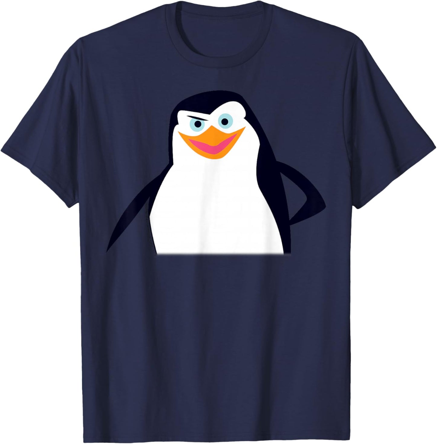 Madagascar Skipper Large Face Portrait T-Shirt - T-Shirt | Navy
