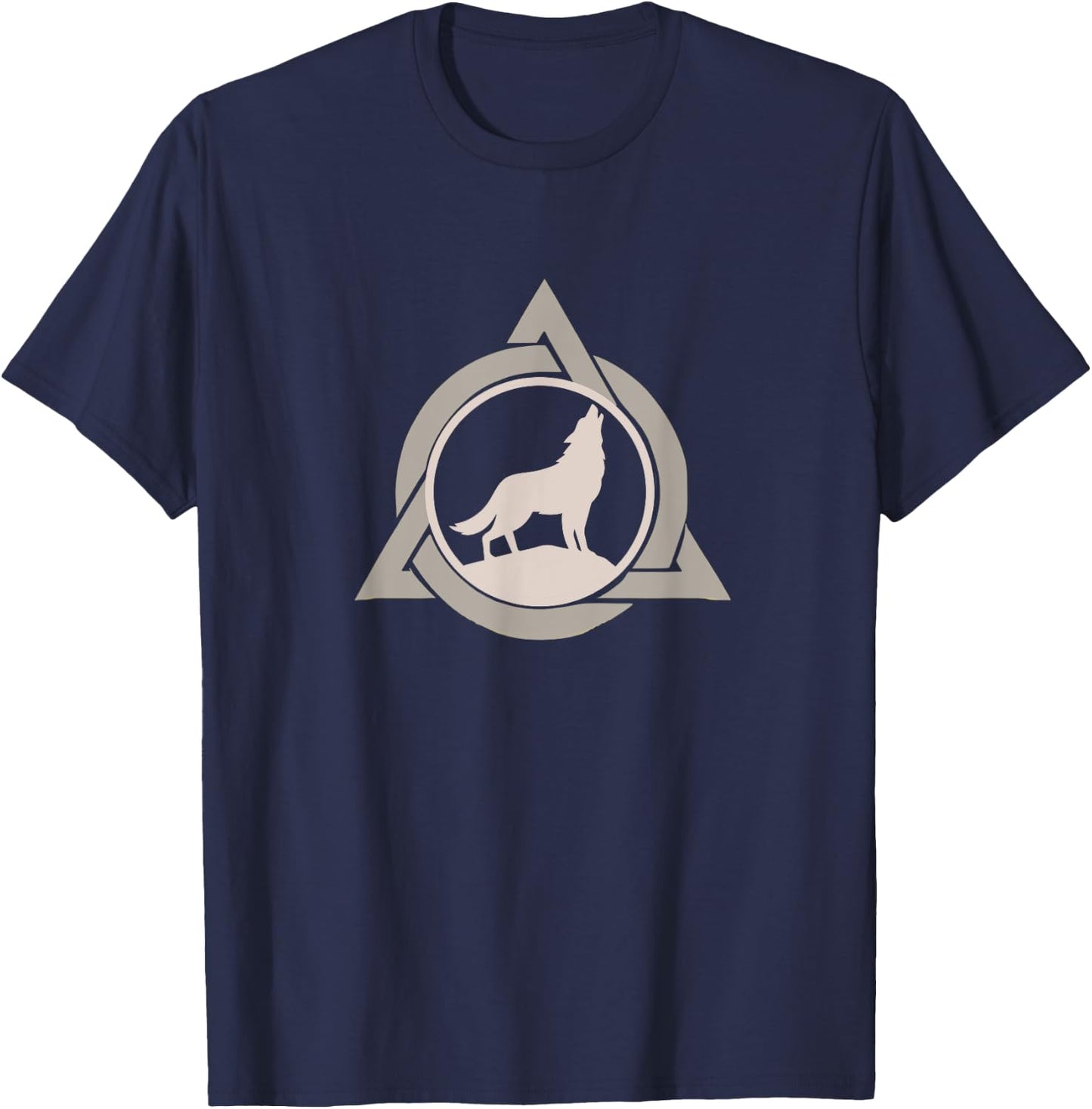 Theta Delta Wolf Therian Gear Therianthropy Symbol Otherkin T-Shirt - T-Shirt | Navy