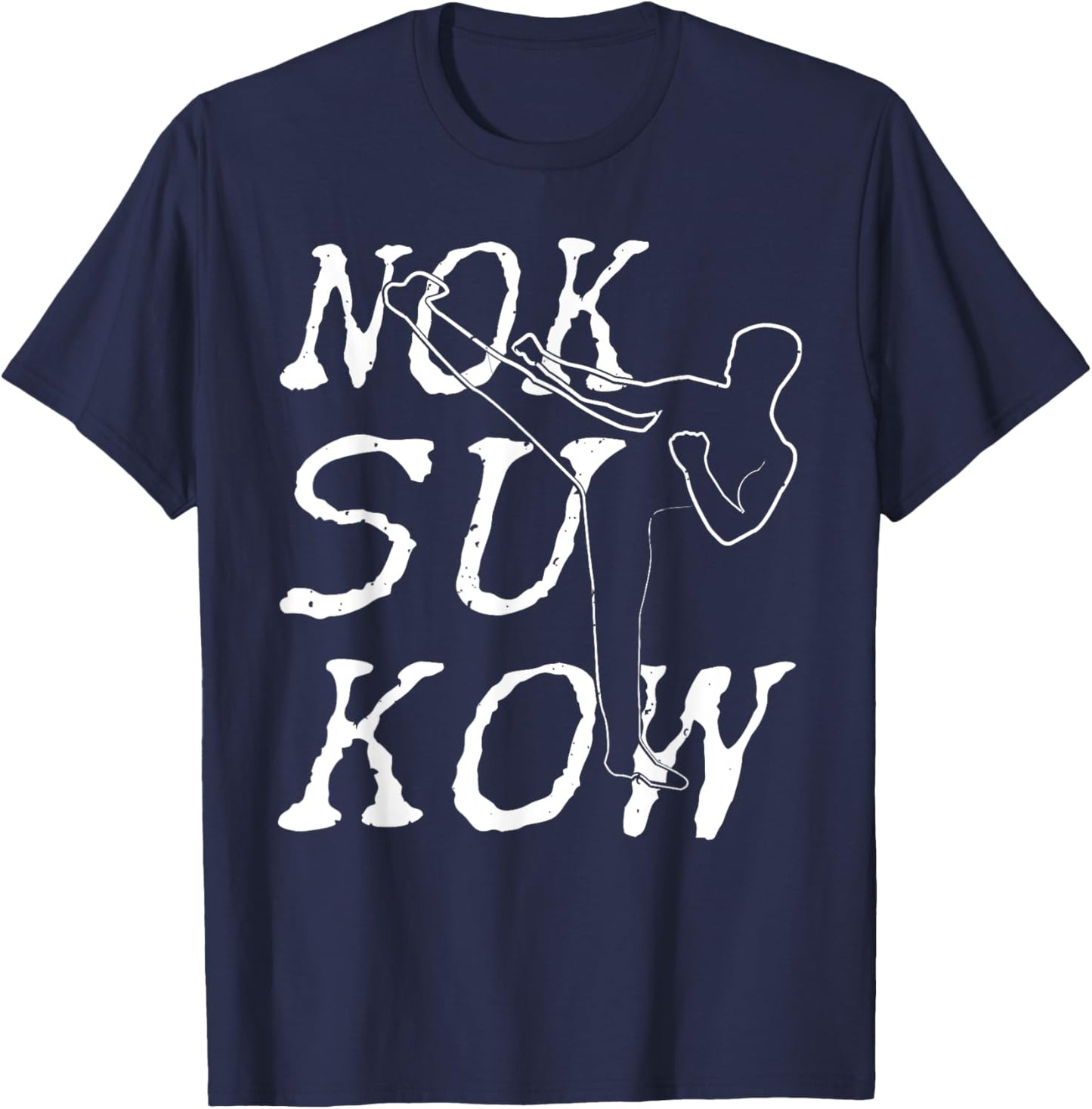 Nok Su Kow The White Kickboxer Vintage Kickboxing T-Shirt - T-Shirt | Navy