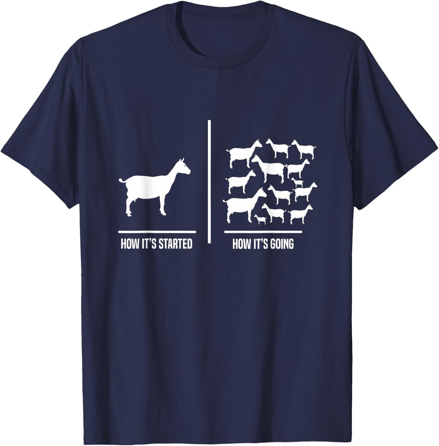 Funny Nigerian Dwarf Goat T-Shirt - T-Shirt | Navy