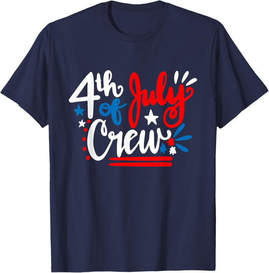 4th Of July Crew Shirt Independence Day Family Matching T-Shirt - T-Shirt | Navy