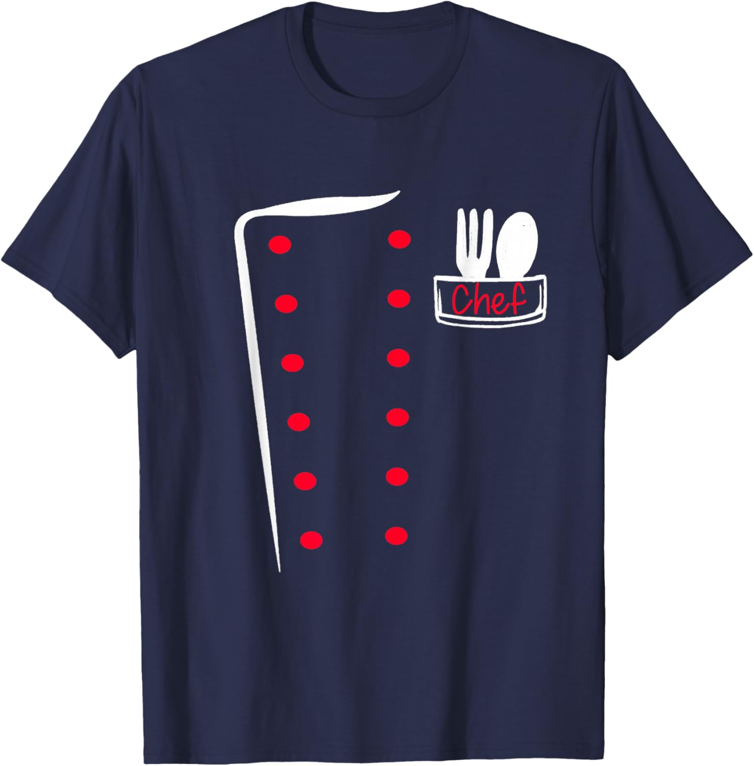 Chef Uniform Funny Cook Costume T-Shirt - T-Shirt | Navy