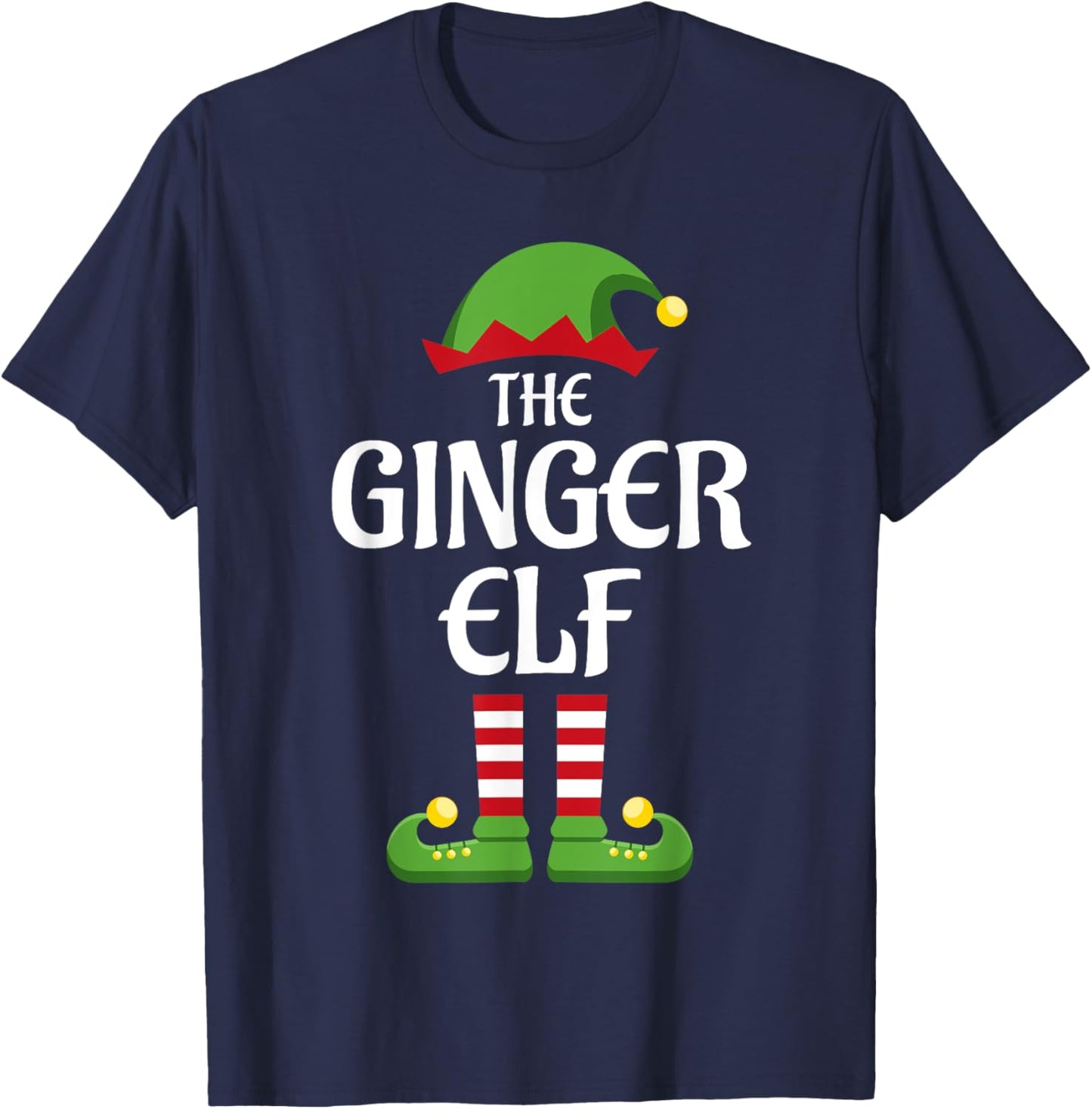 Ginger Elf Family Matching Group Christmas T-Shirt - T-Shirt | Navy