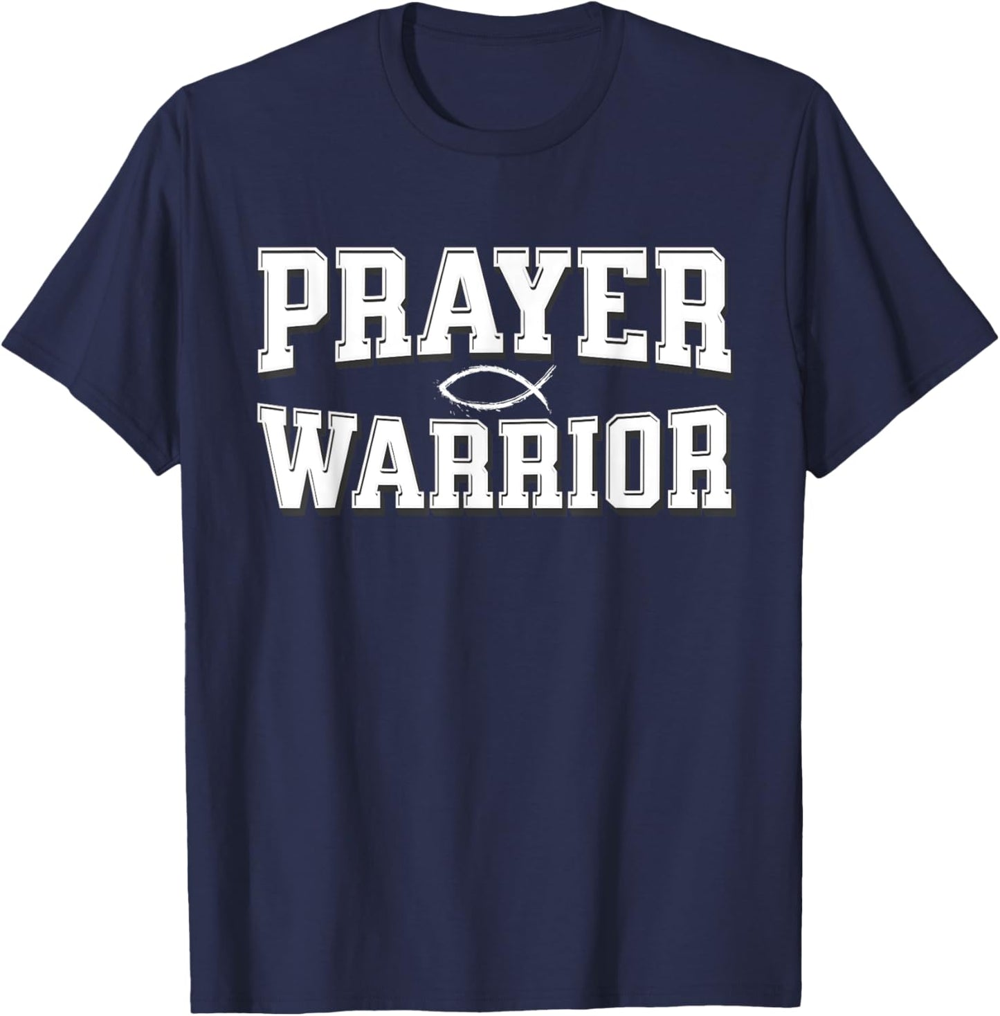 Christian PRAY shirt women, PRAYER WARRIOR T-Shirt - T-Shirt | Navy