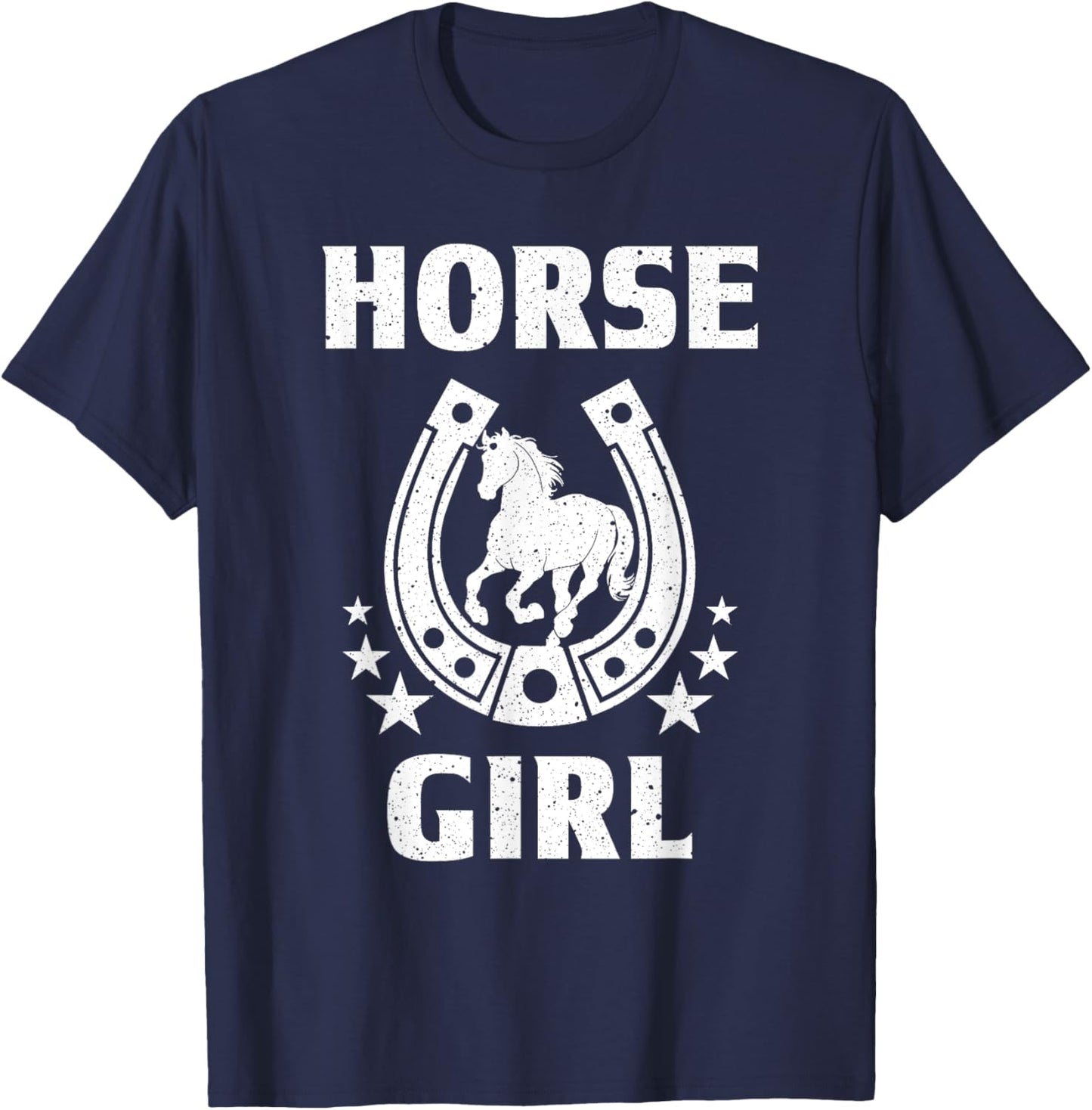 Funny Horse Gift Teen Girls Kids Cool Equestrian Rider T-Shirt - T-Shirt | Navy