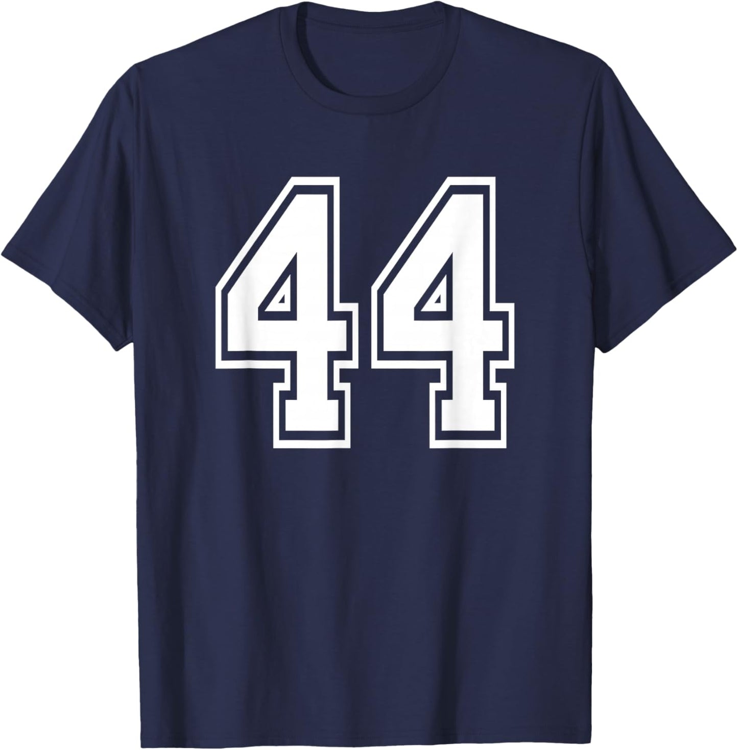 Number 44 Numbered Uniform Sports Jersey Team 44th Birthday T-Shirt - T-Shirt | Navy
