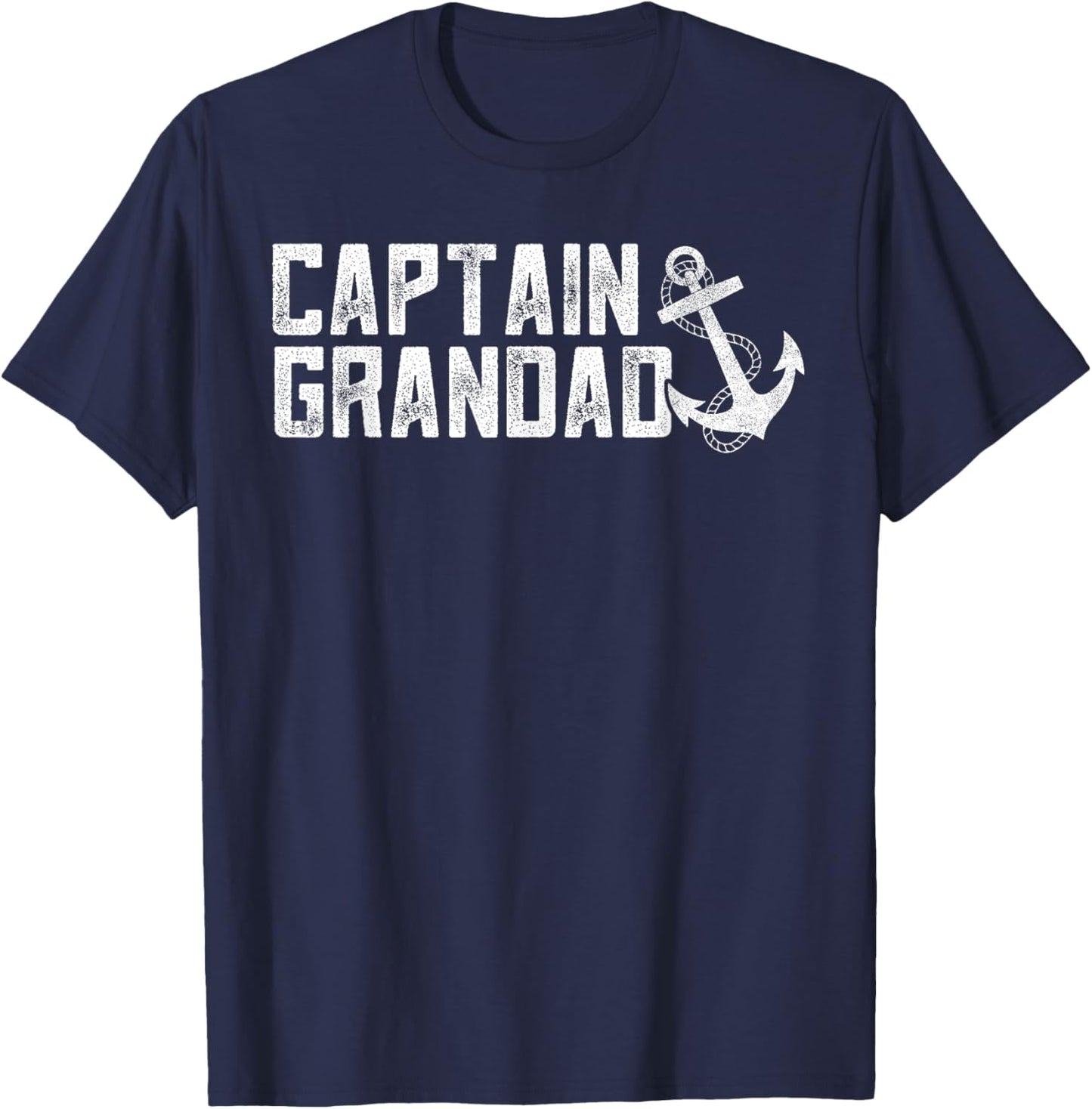 Fathers Day Lake Life Apparel, Pontoon Boat Captain Grandad T-Shirt - T-Shirt | Navy