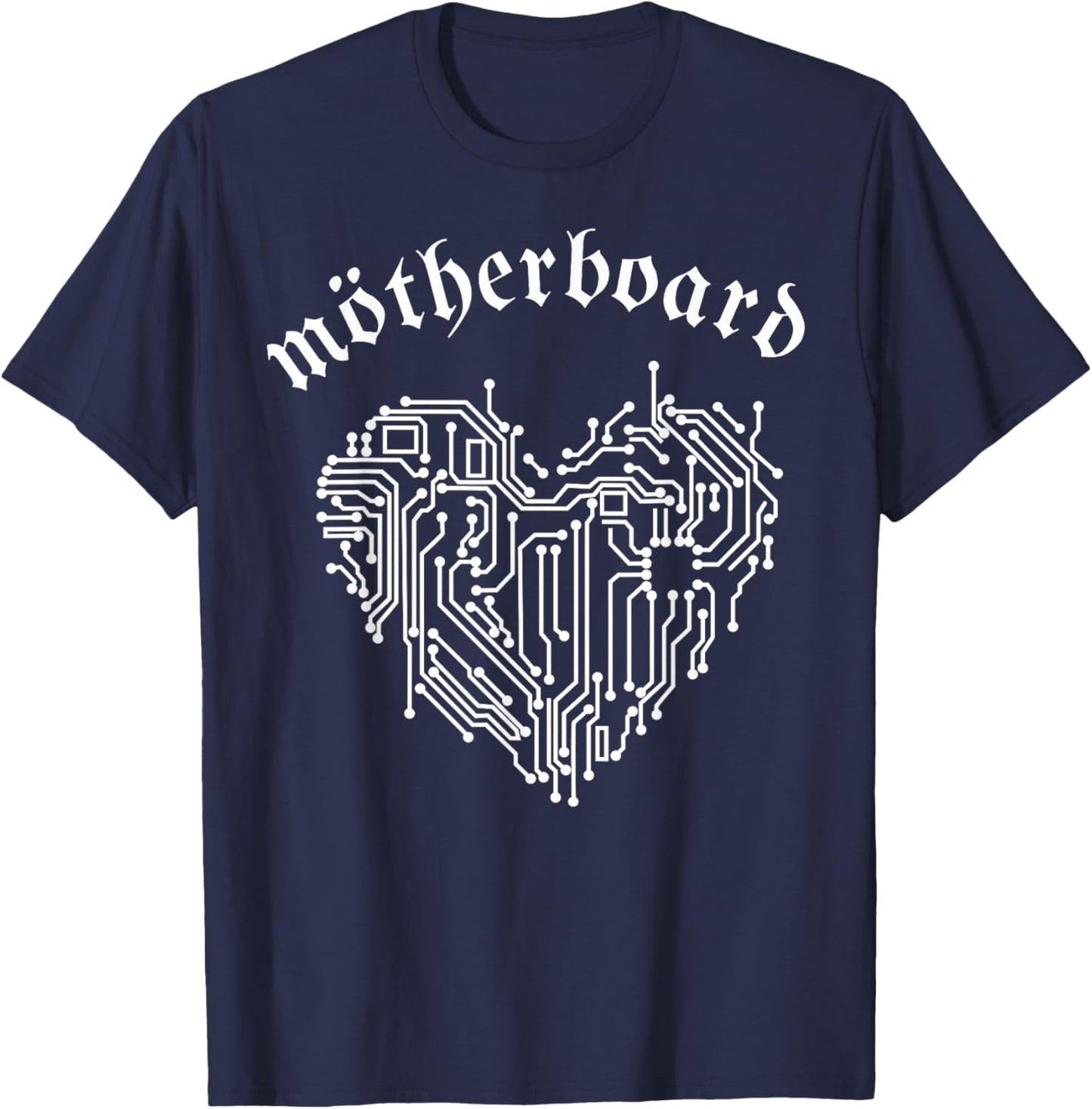 Motherboard, motherboard, geek nerd, fun, rock n roll, it T-Shirt - T-Shirt | Navy