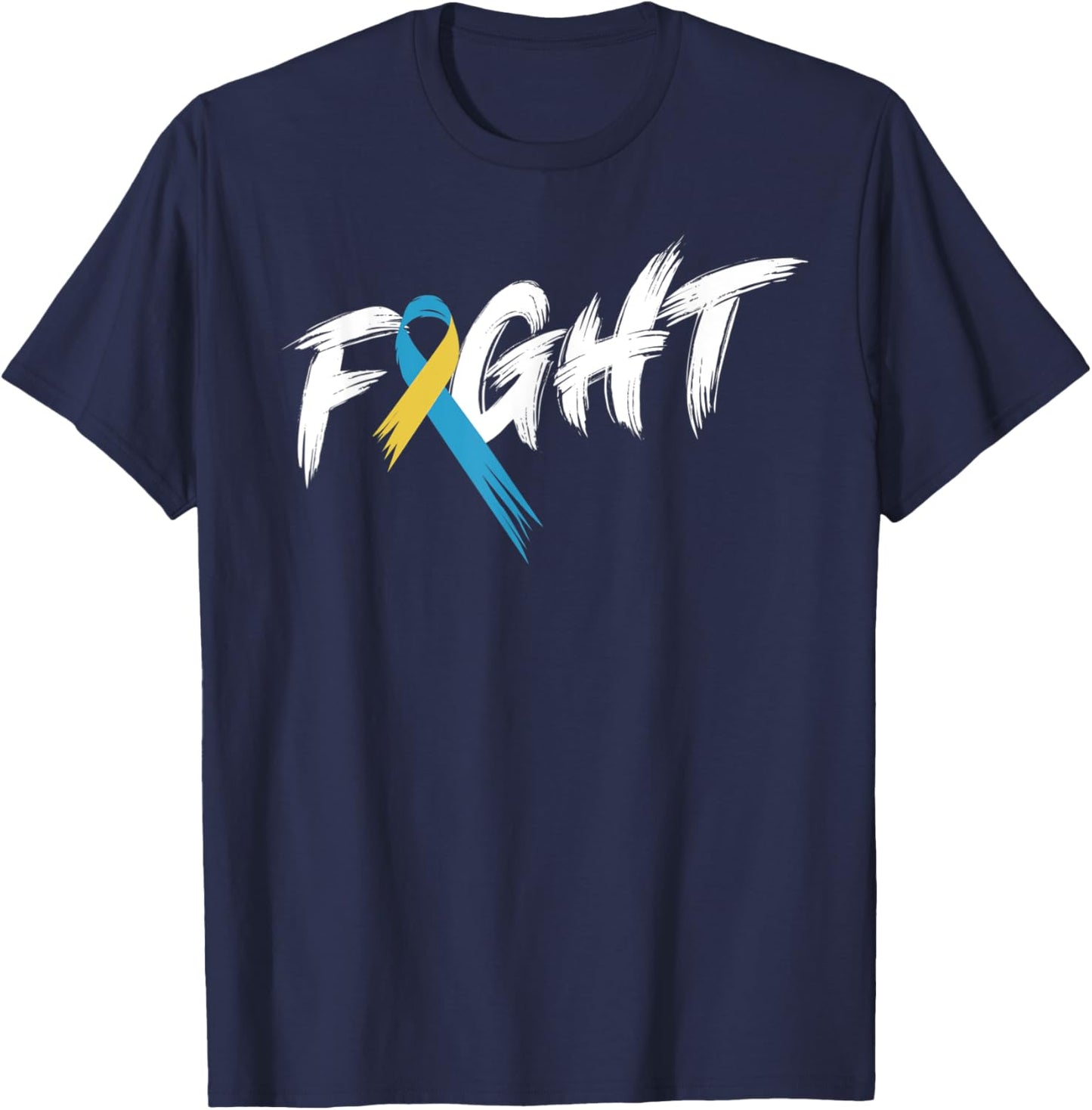 National Down Syndrome Awareness Month Fight Vintage T21 T-Shirt - T-Shirt | Navy