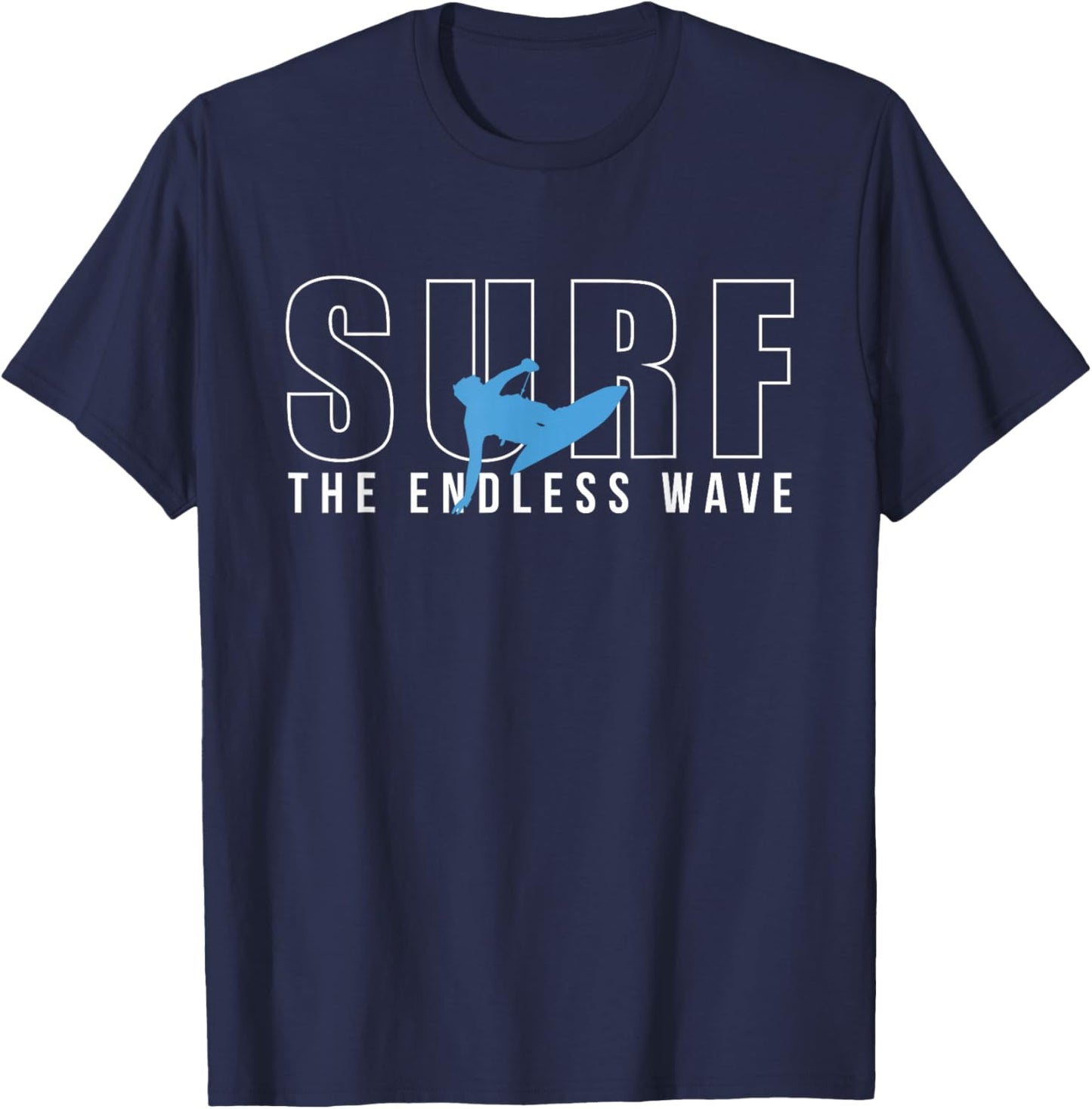 Surf The Endless Wave Wakeboard Wakeboarding Board Wakesurf T-Shirt - T-Shirt | Navy