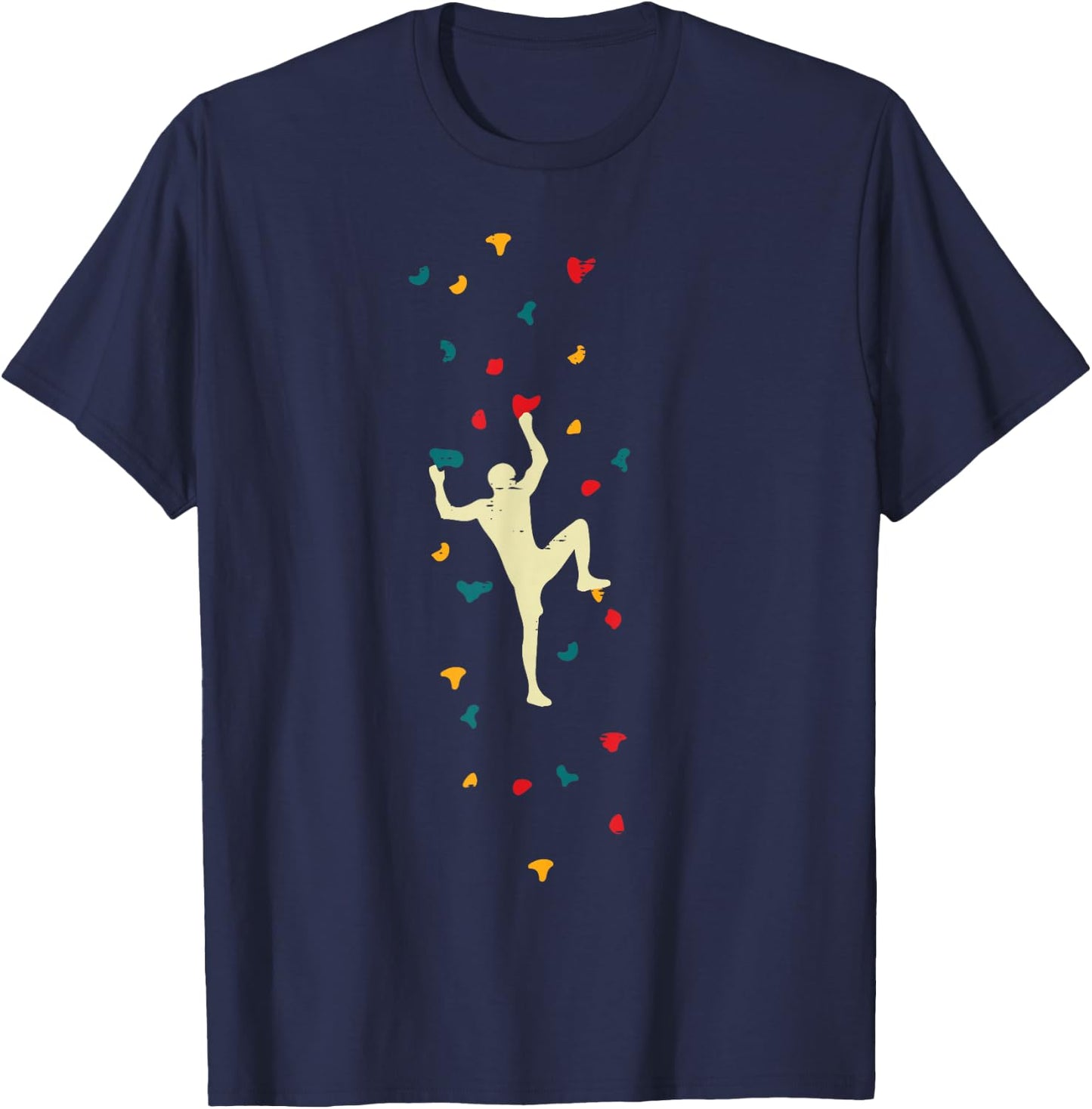 Indoor Climbing Bouldering Wall Climber Men Boys Kids Women T-Shirt - T-Shirt | Navy