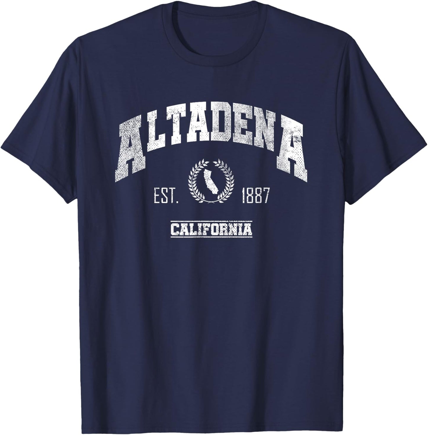 Altadena CA | California | Vintage Throwback T-Shirt - T-Shirt | Navy