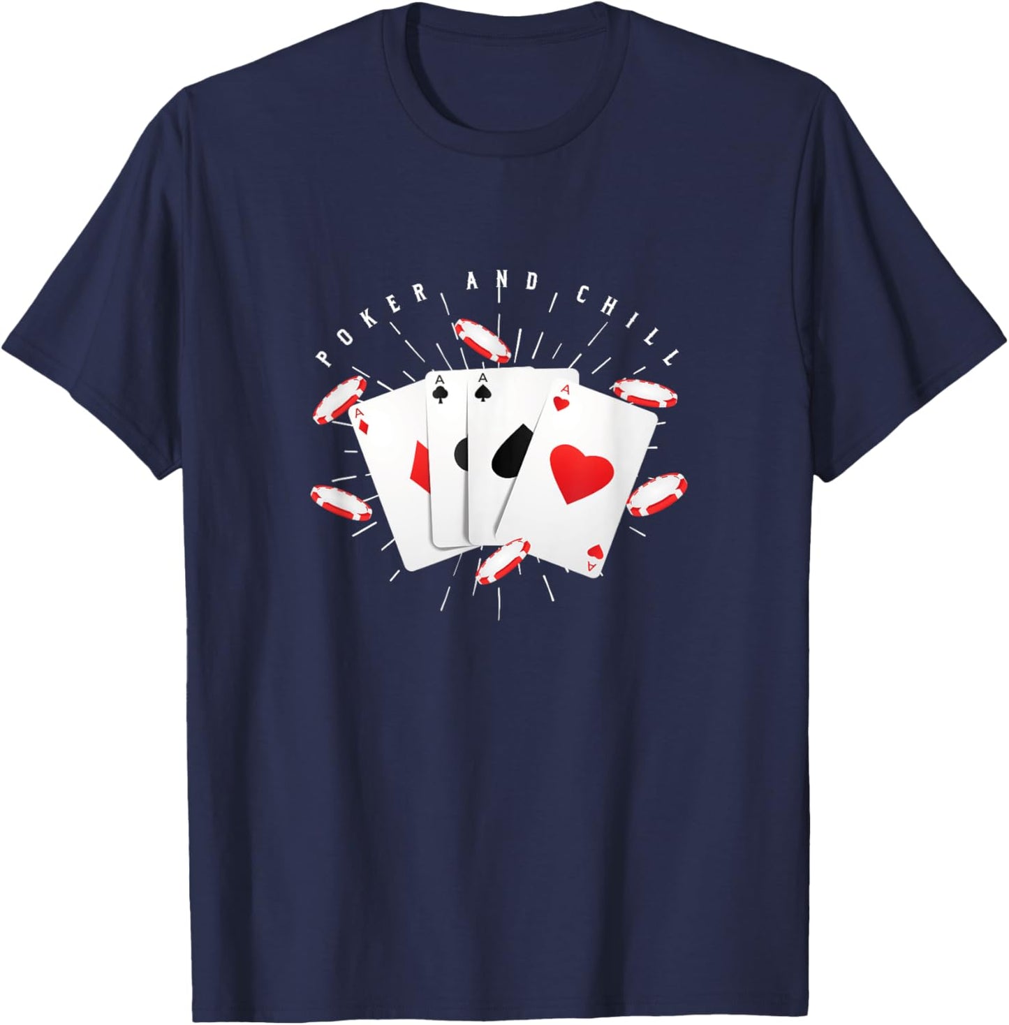 Poker and Relax Aces Card Game Poker Player Money T-Shirt - T-Shirt | Navy