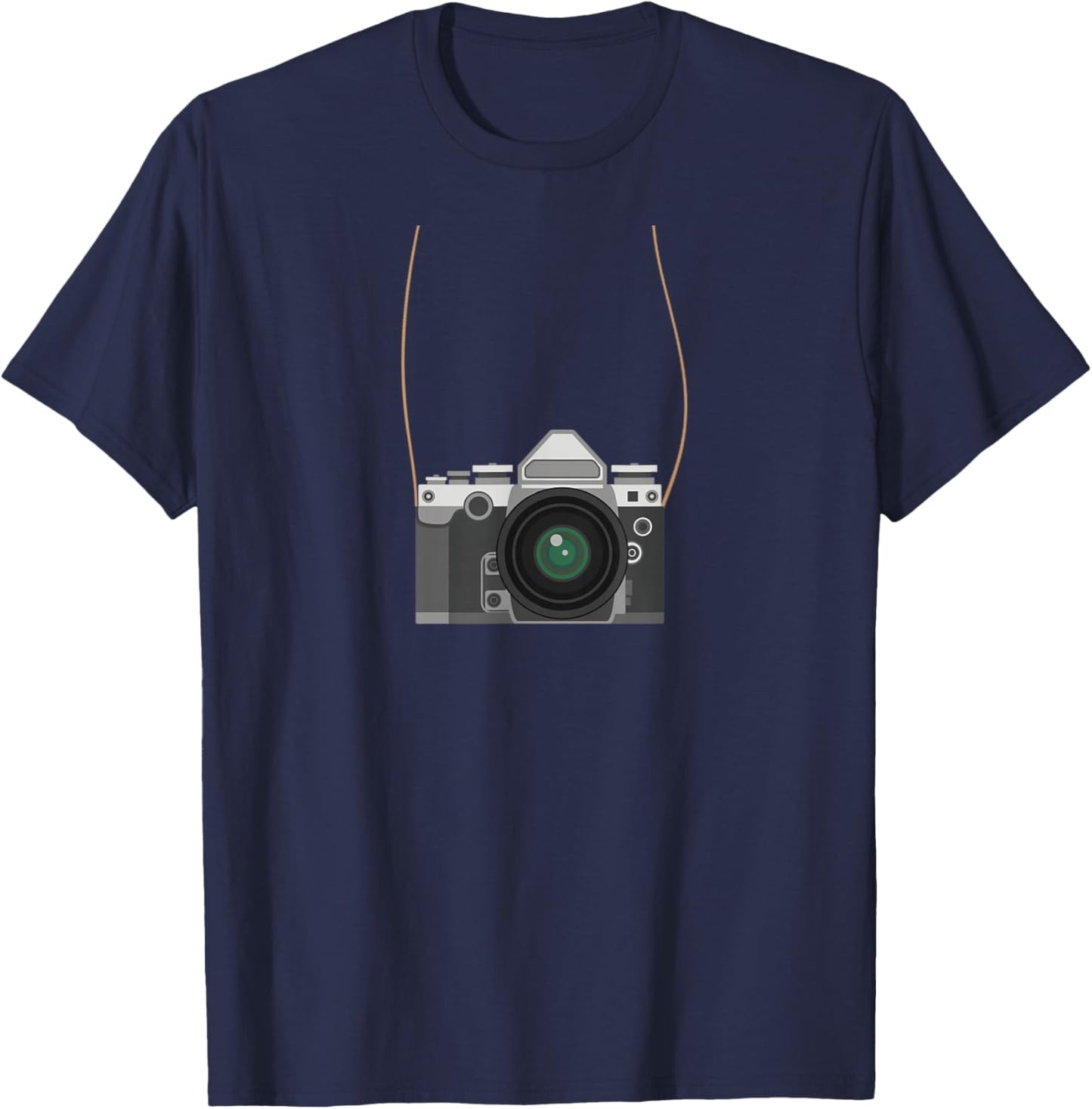 Fake Tourist Vintage Camera Photographer Vacation Camera T-Shirt - T-Shirt | Navy