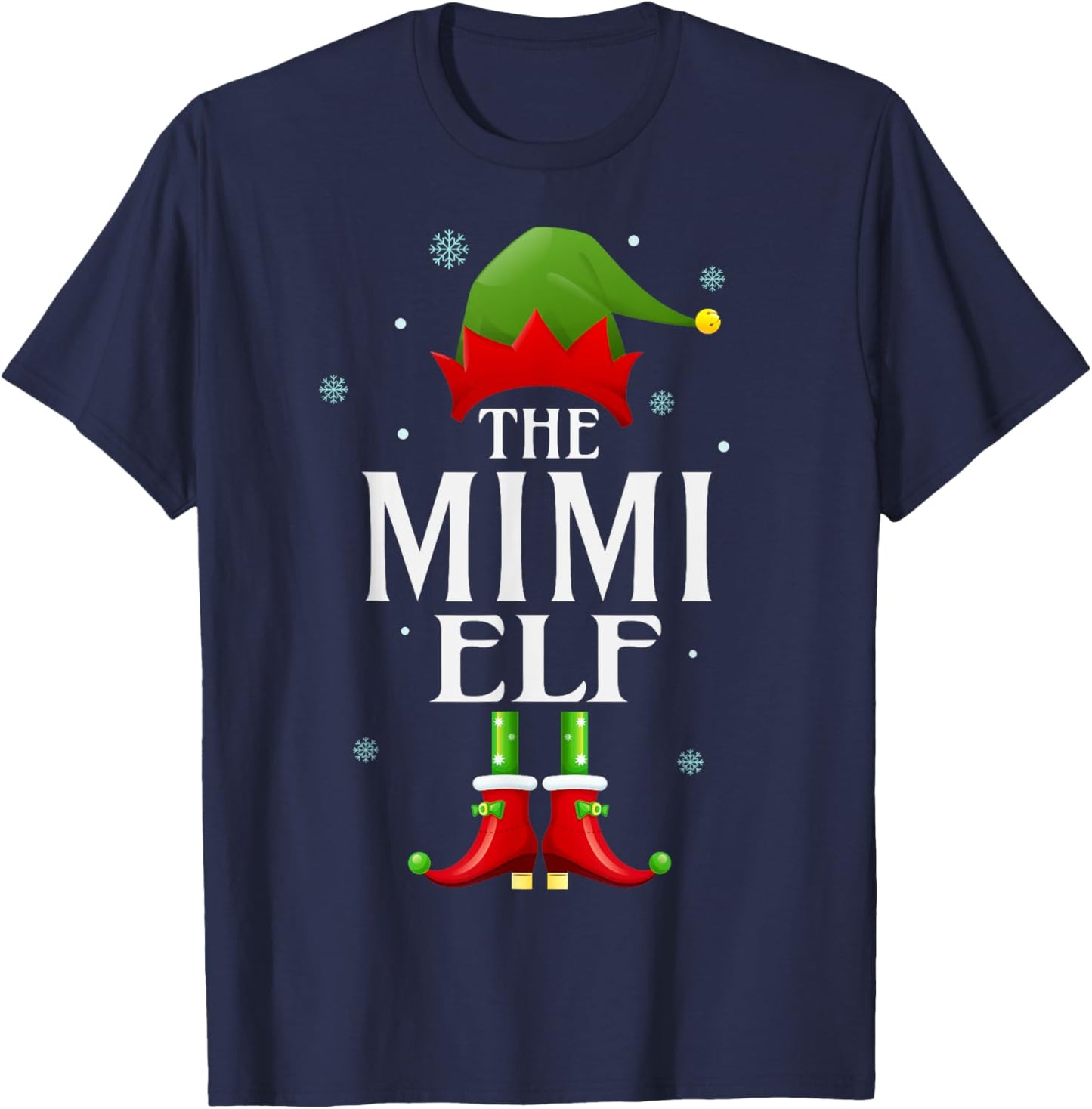 Mimi Elf Xmas Matching Family Group Christmas Party Pajama T-Shirt - T-Shirt | Navy