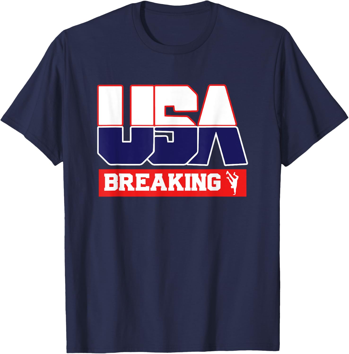 USA Team Breaking - men & women American sports T-Shirt - T-Shirt | Navy