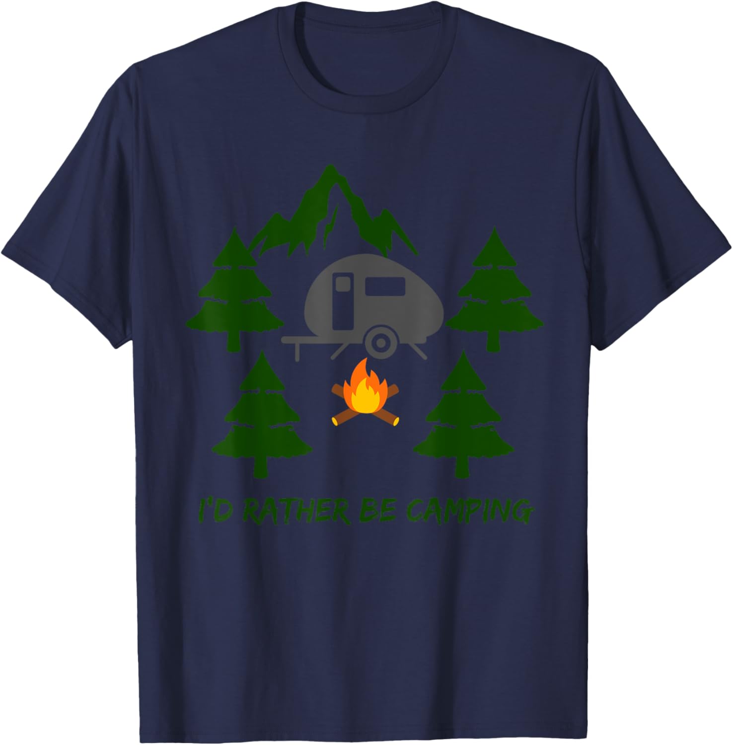 I'd Rather Be Camping T-Shirt - T-Shirt | Navy