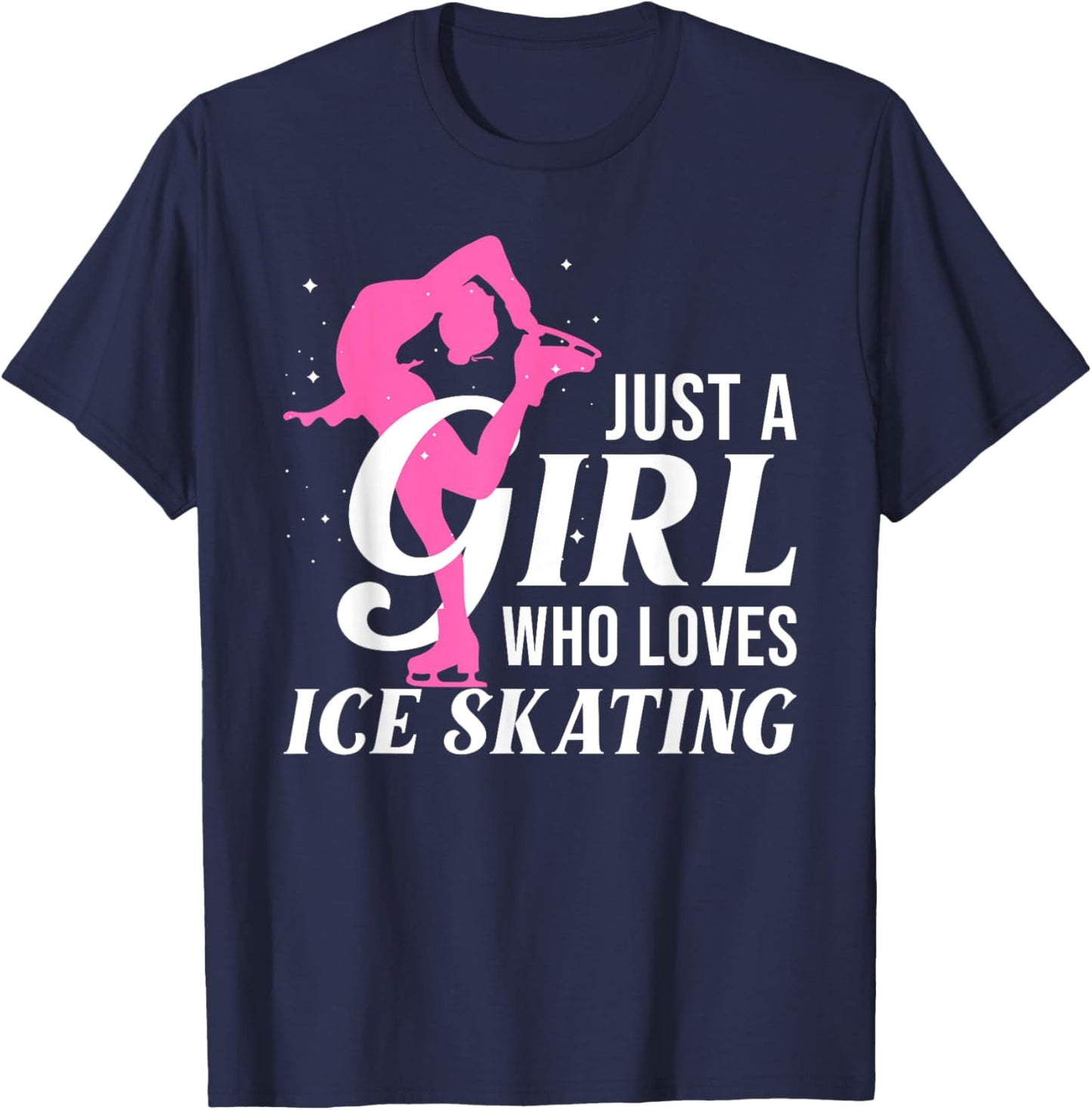 Funny Ice Skating Gift Girls Women Skater Figure Skating T-Shirt - T-Shirt | Navy