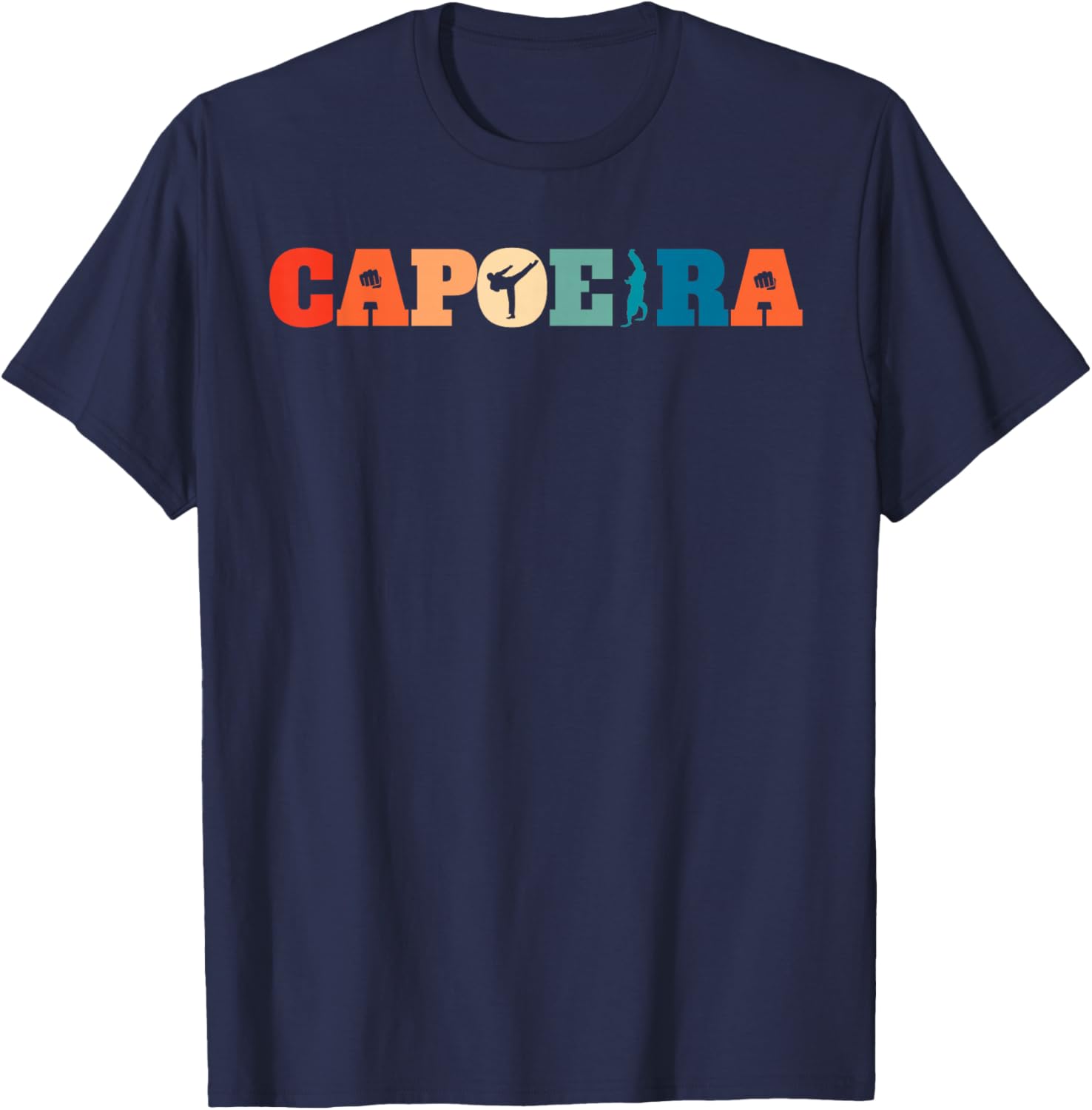 Retro Capoeira Martial Arts - Vintage Brazilian Capoeira T-Shirt - T-Shirt | Navy