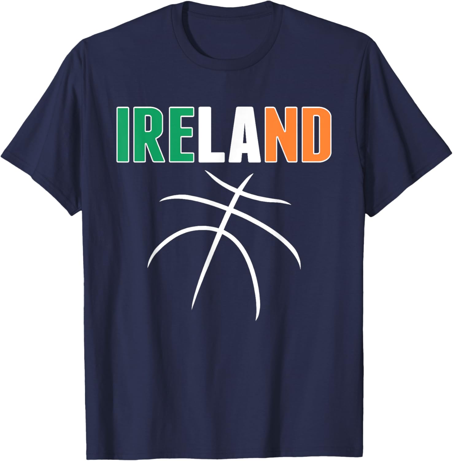 Ireland Basketball Lovers Jersey - Irish Flag Summer Sports Men Women Kids T-Shirt - T-Shirt | Navy