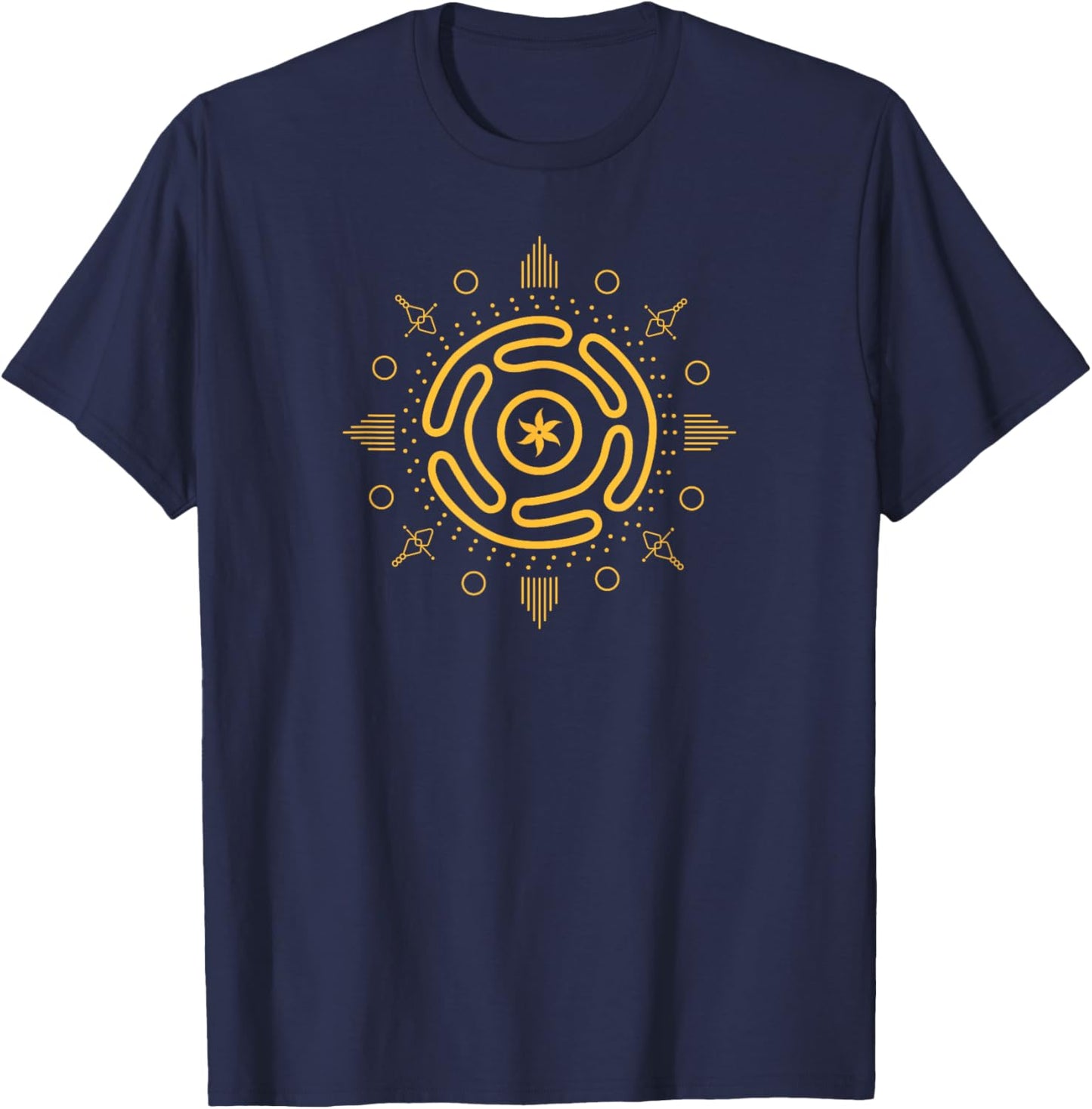Pagan Wicca Symbol Hecate Wheel Goddess Pagan Hekate Symbol T-Shirt - T-Shirt | Navy
