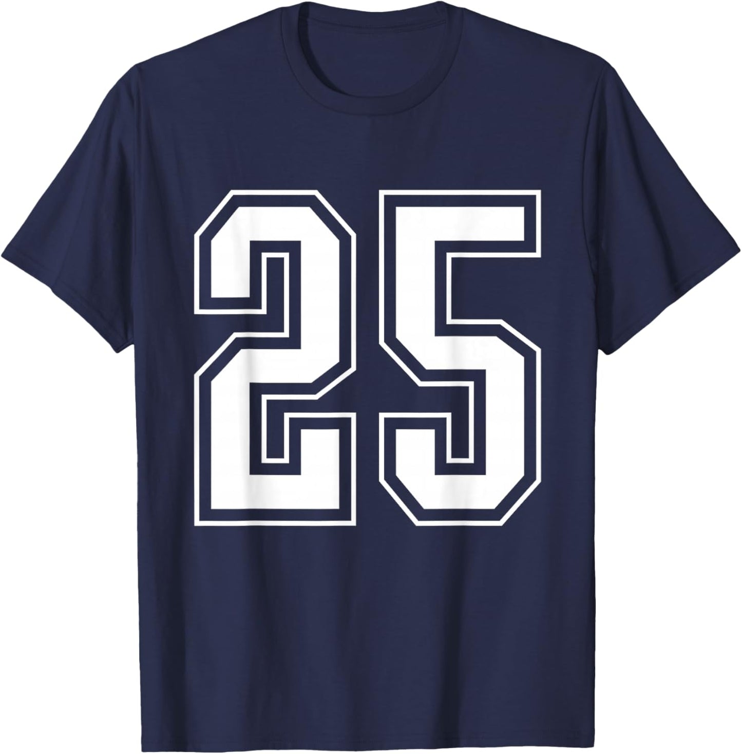 Varsity Jersey Number 25 T-Shirt - T-Shirt | Navy